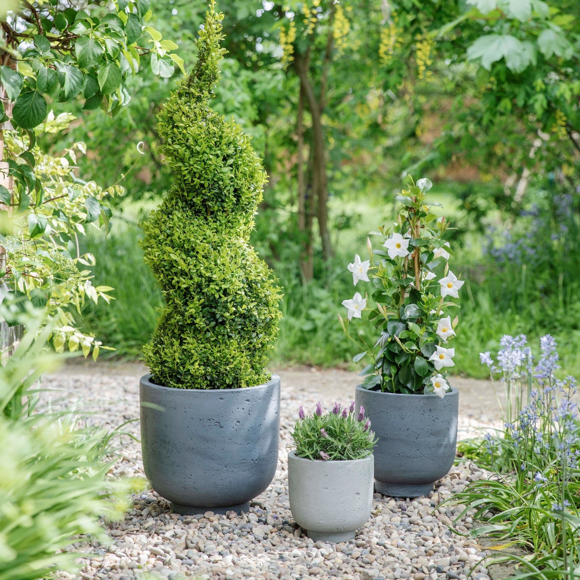 Outdoor Seattle Slate Planter Set 3