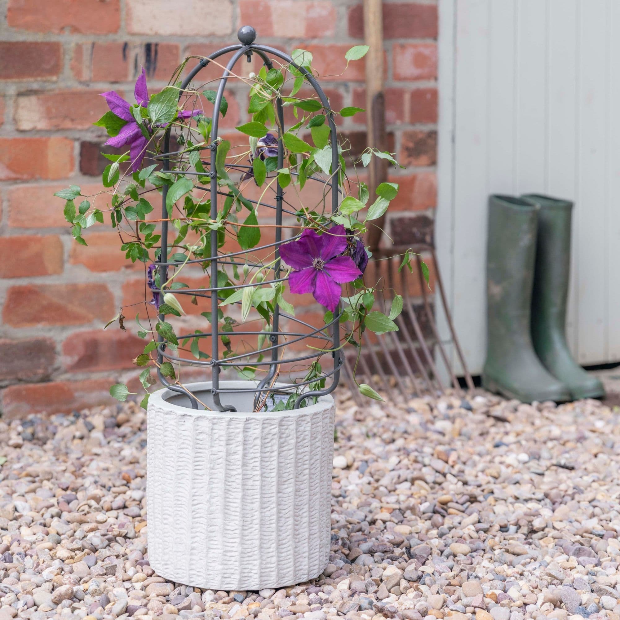 Outdoor Pot Plant Support Zinc H75cm D26cm
