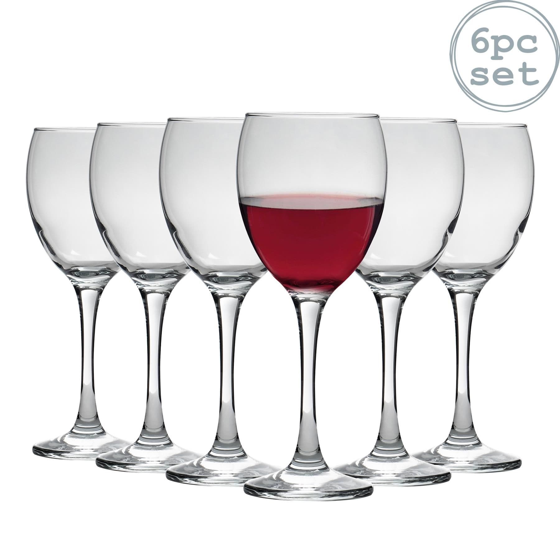 Classic Red Wine Glasses - 340ml - Pack of 6
