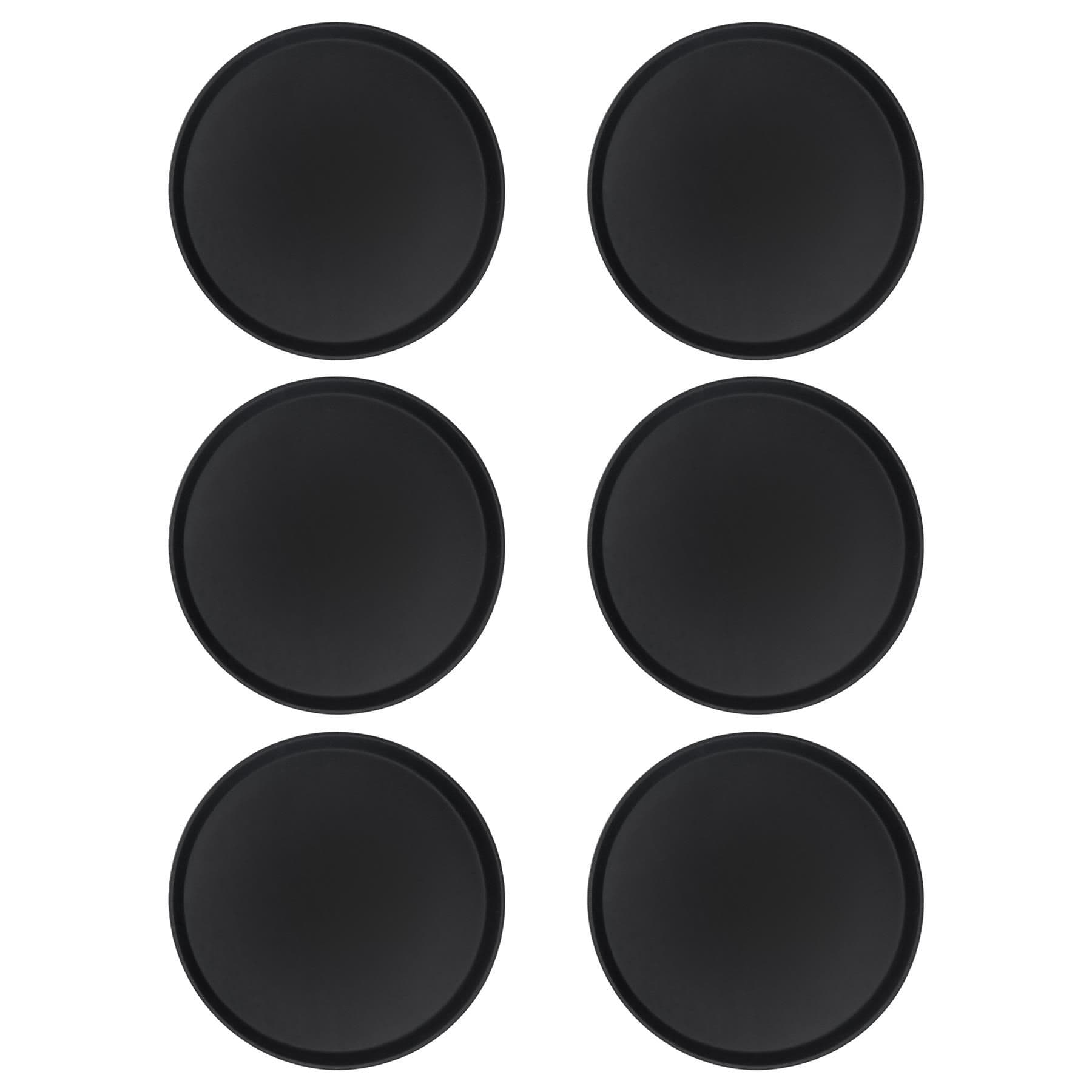 Round Non-Slip Serving Trays - 45.5cm - Black - Pack of 6