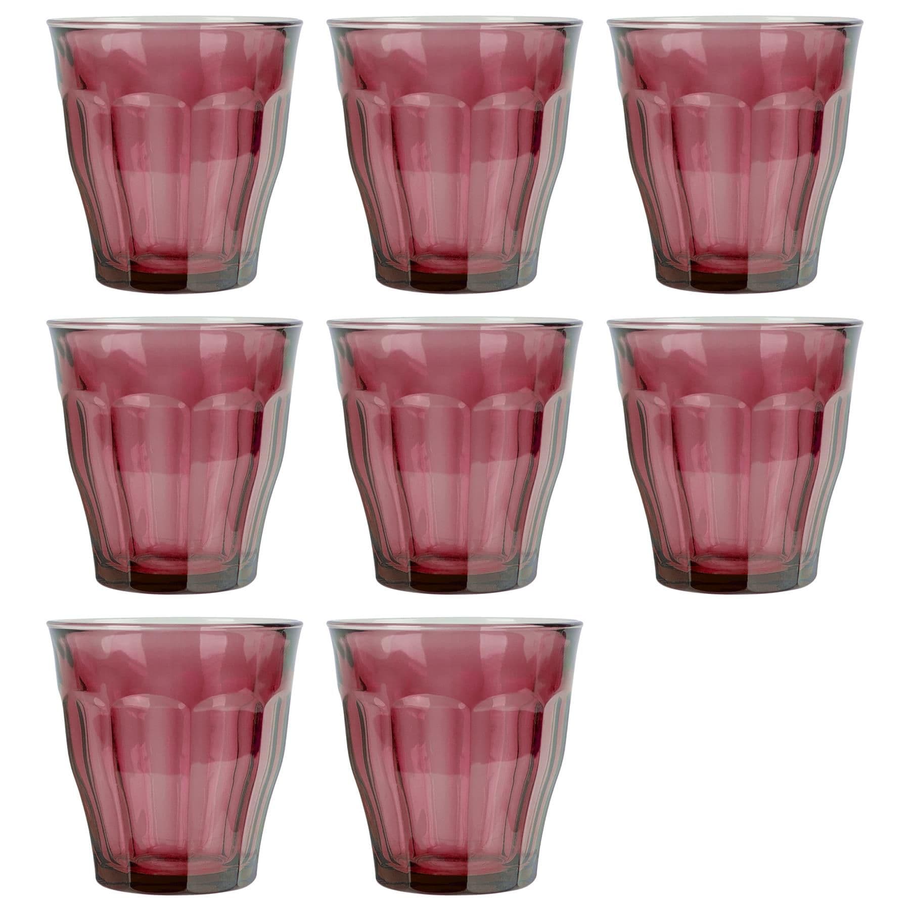 Picardie Glass Tumblers - 250ml - Pack of 8
