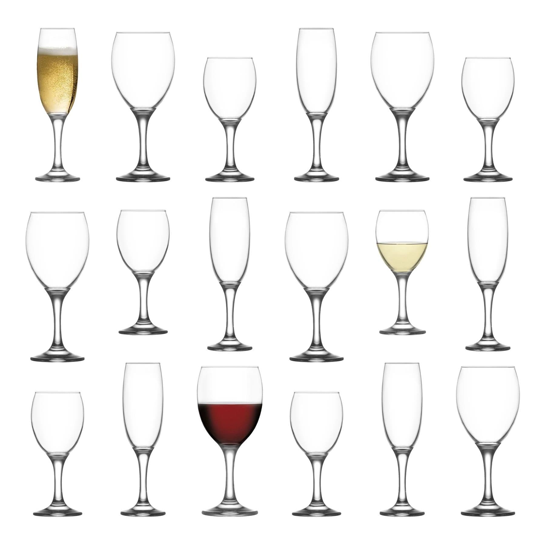 18pc Empire Wine Glasses & Champagne Flutes Set