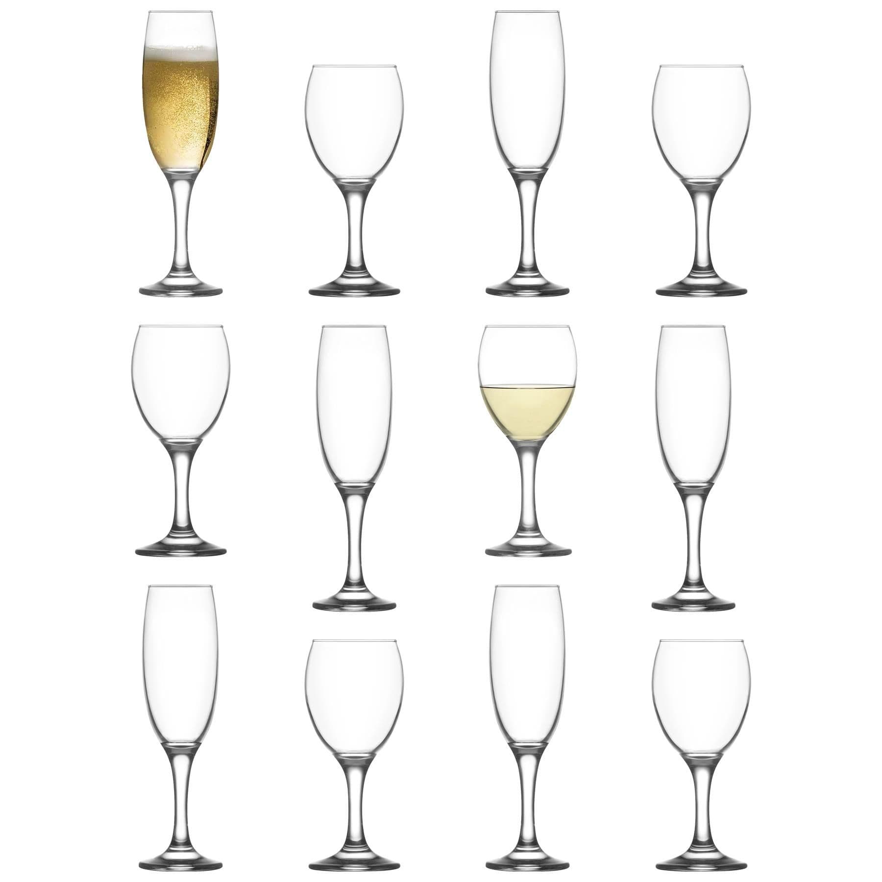 12pc Empire Wine Glasses & Champagne Flutes Set