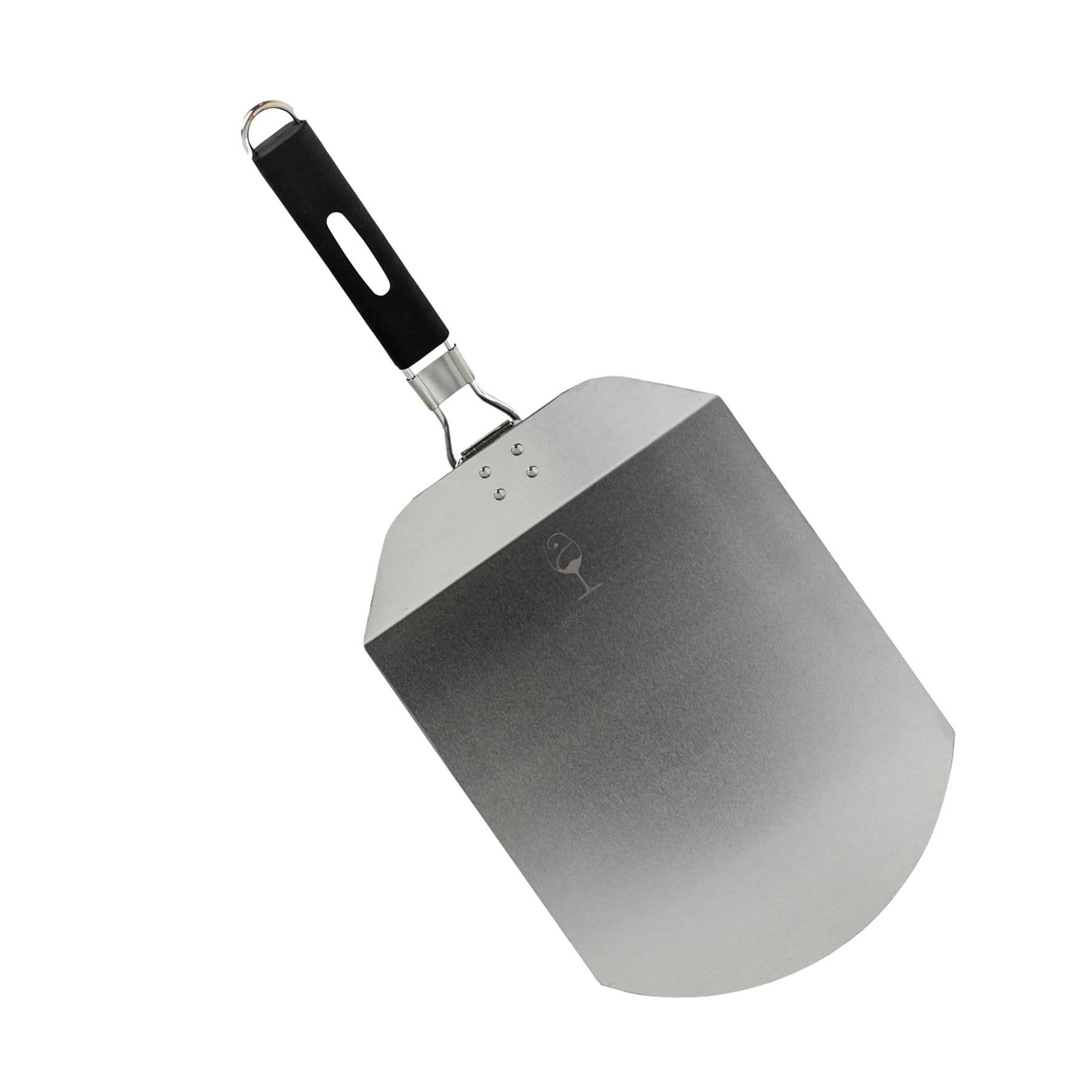 Stainless Steel Folding Pizza Peel with Rubber Handle 25cm Silver