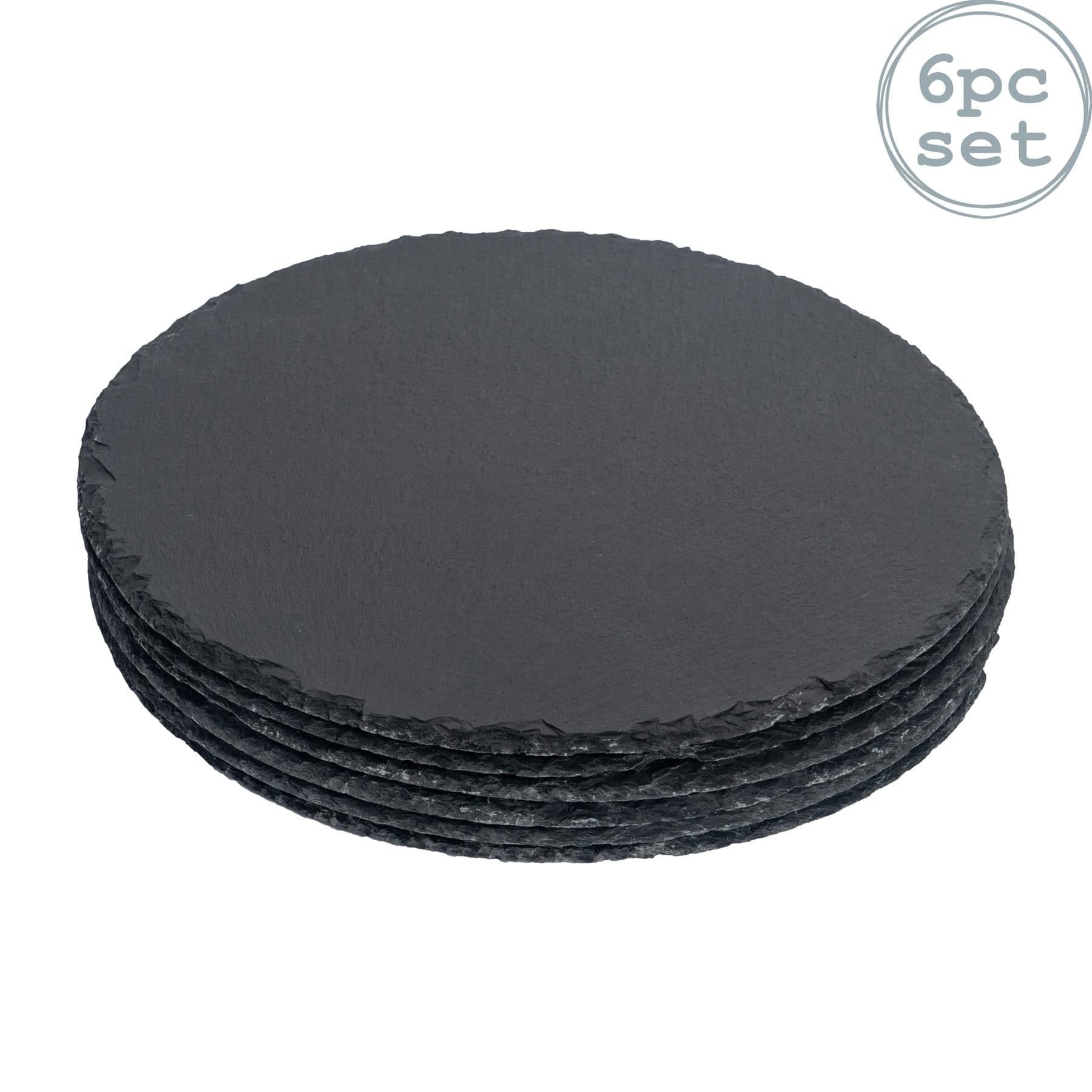 Round Slate Serving Platters 30cm Pack of 6