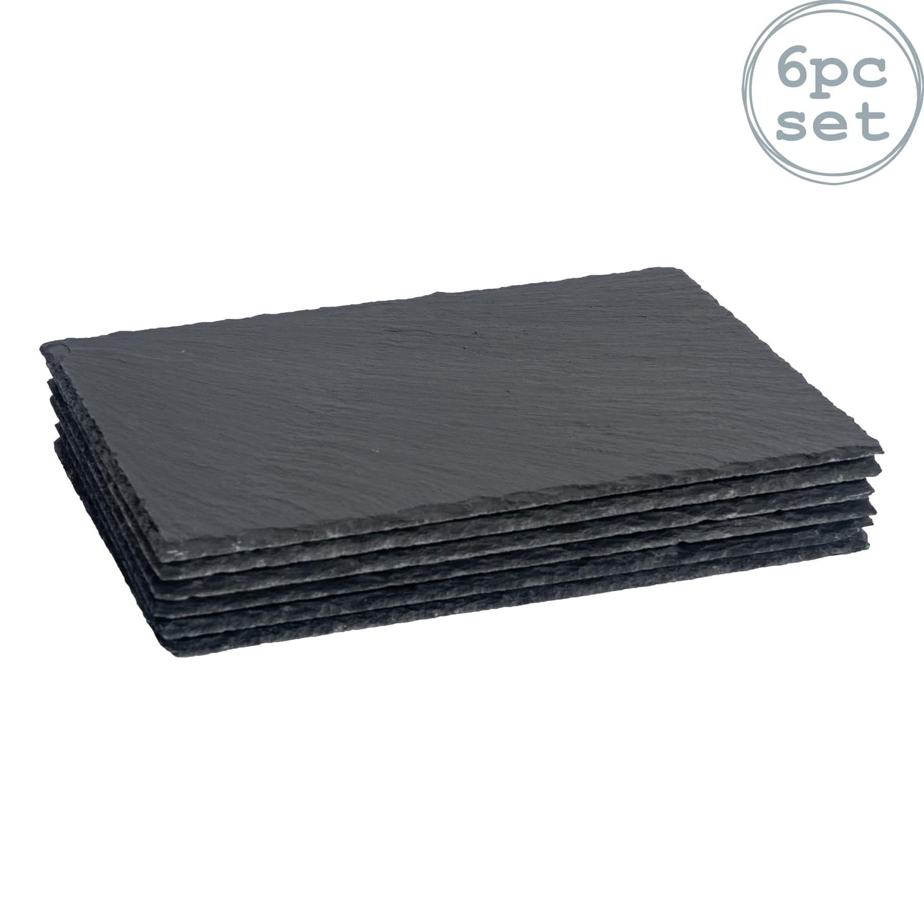 Rectangle Slate Serving Platters 30 x 20cm Pack of 6