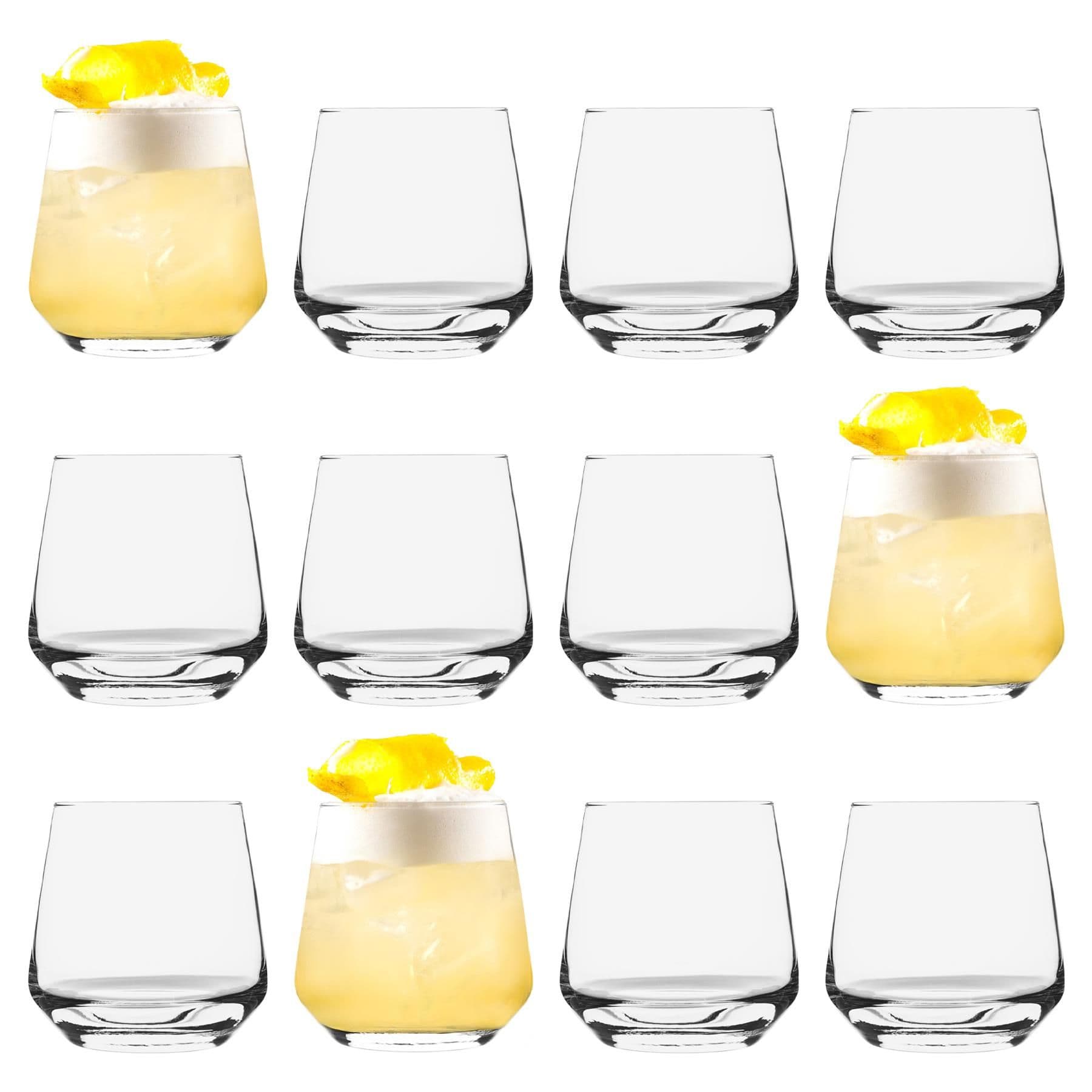 Lal Whiskey Glasses - 345ml - Clear - Pack of 12