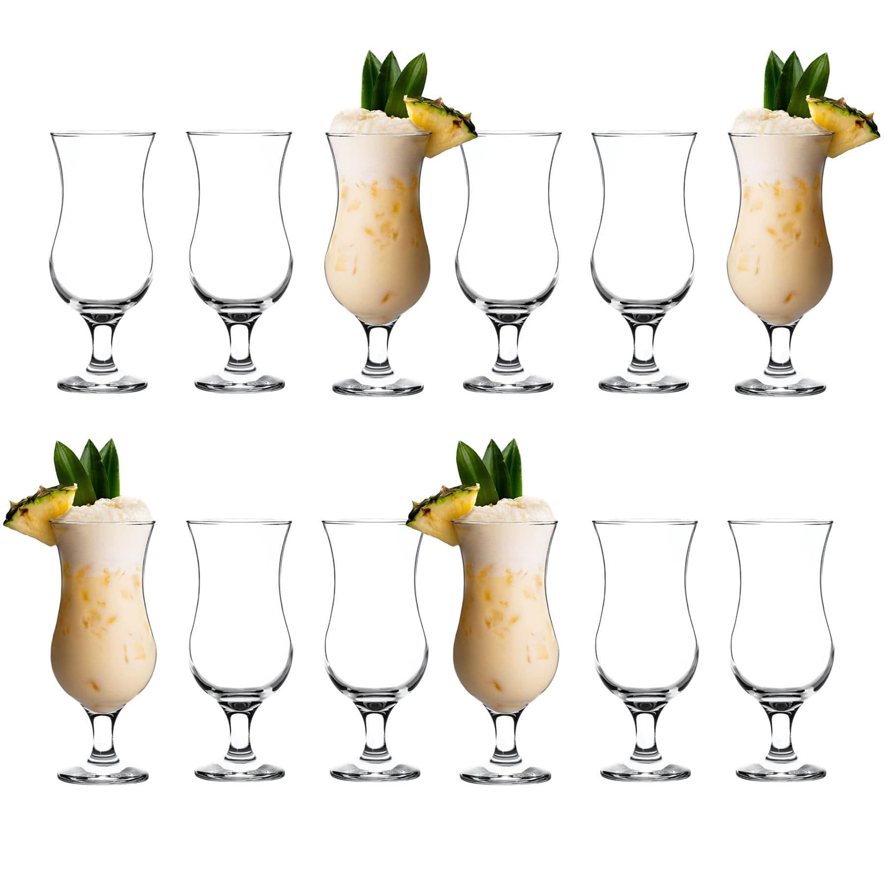 Pina Colada Glasses - 390ml - Clear - Pack of 12