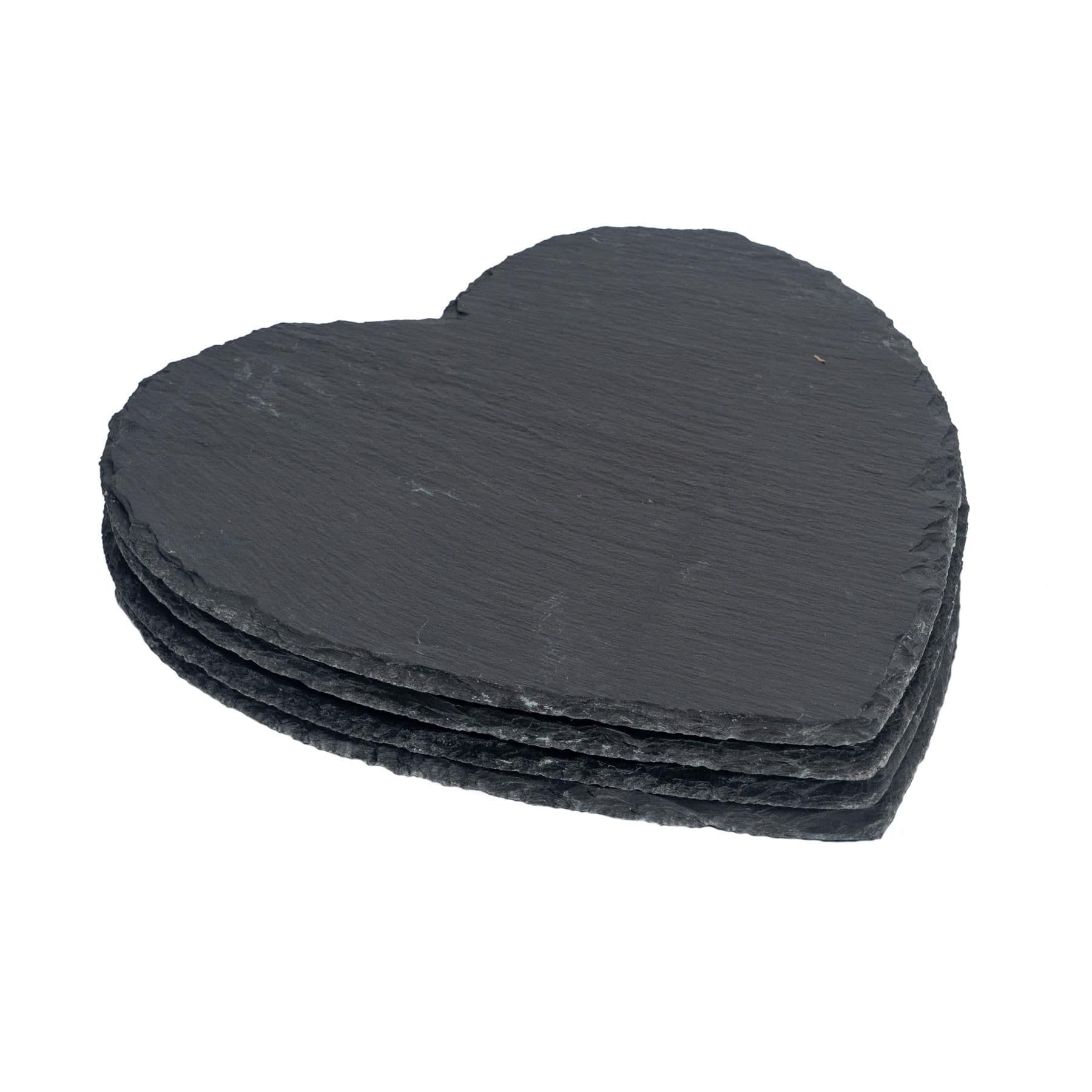 Heart Slate Placemats 25cm Pack of 4