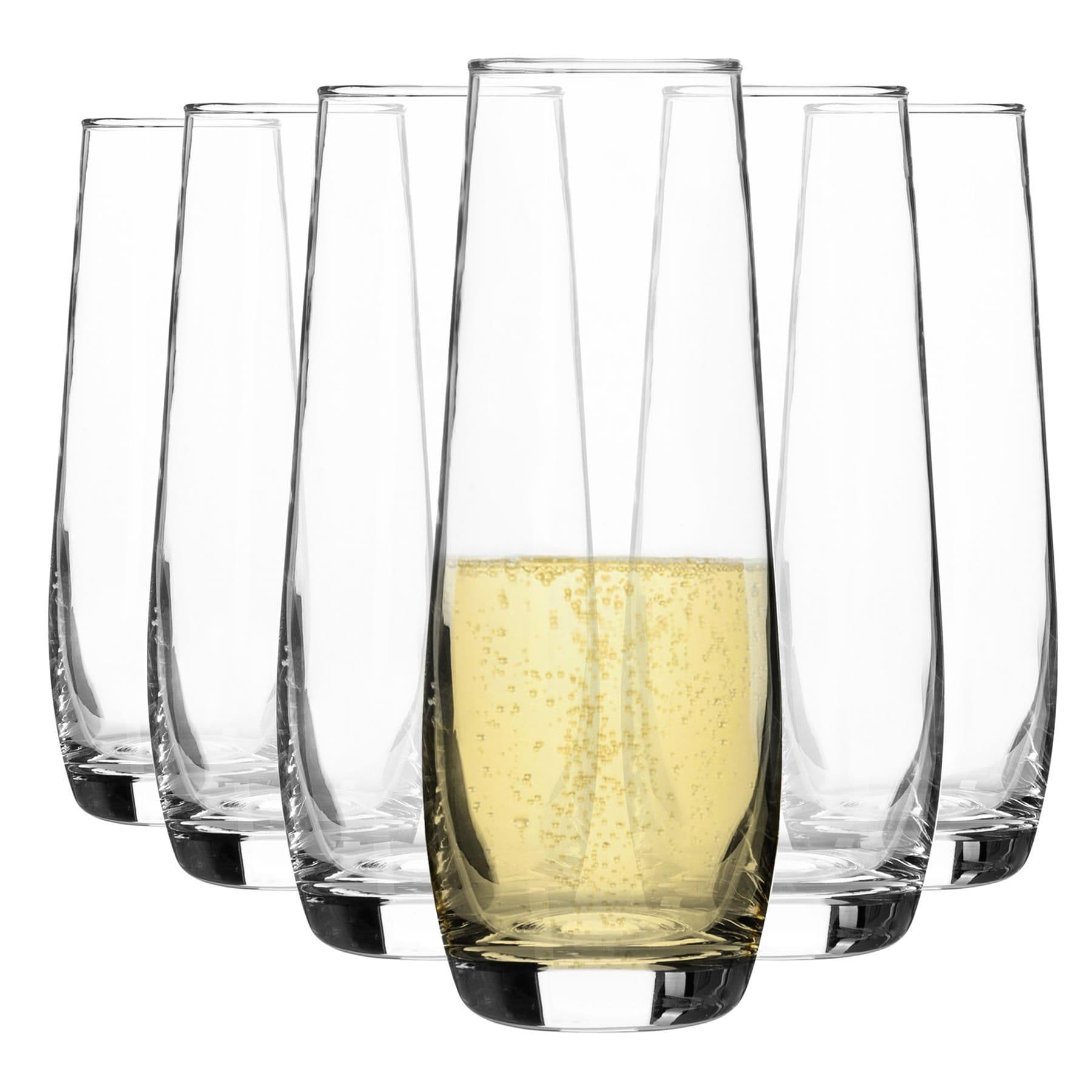 Corto Stemless Champagne Flutes - 230ml - Pack of 6