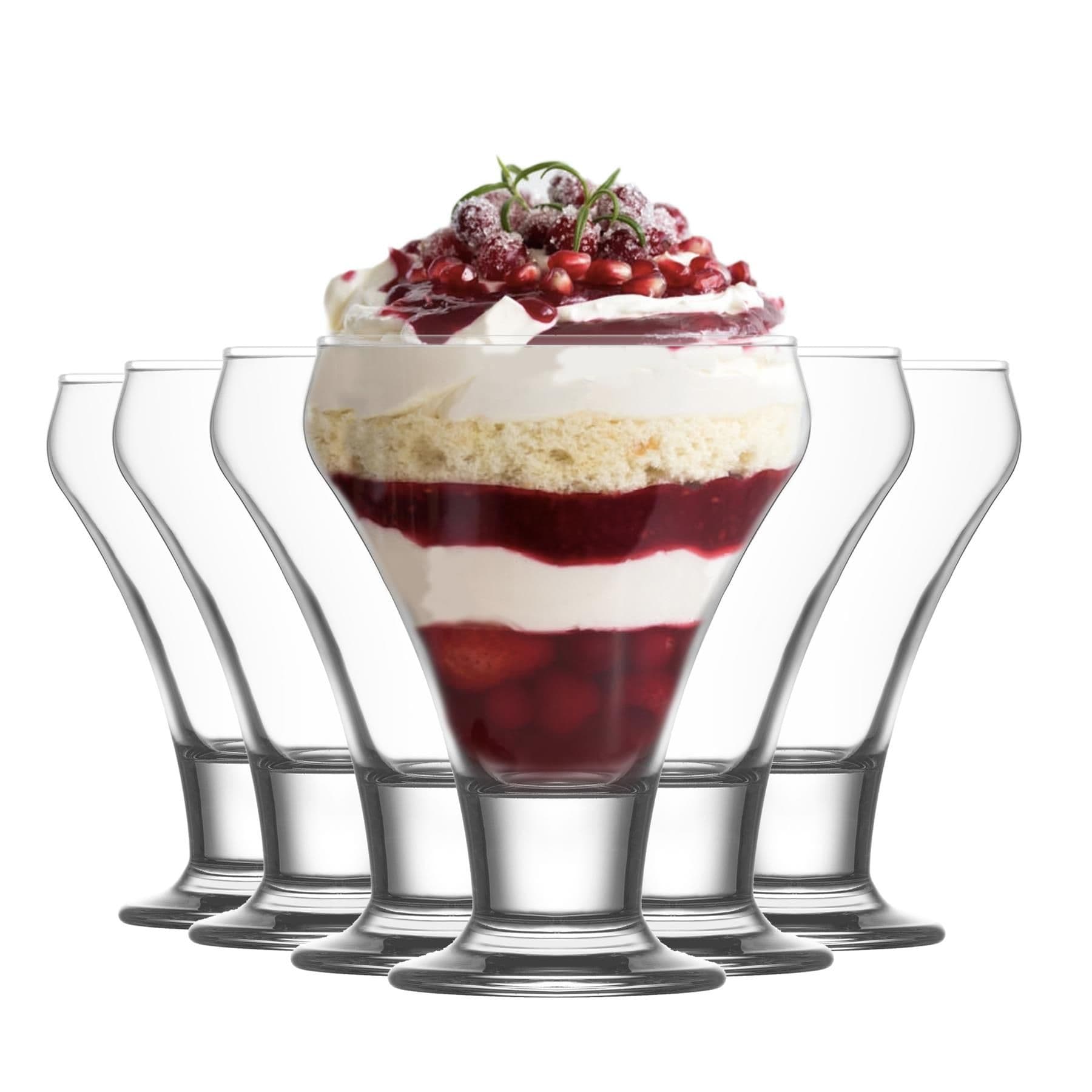Frosty Glass Ice Cream Bowls 9cm Pack of 12
