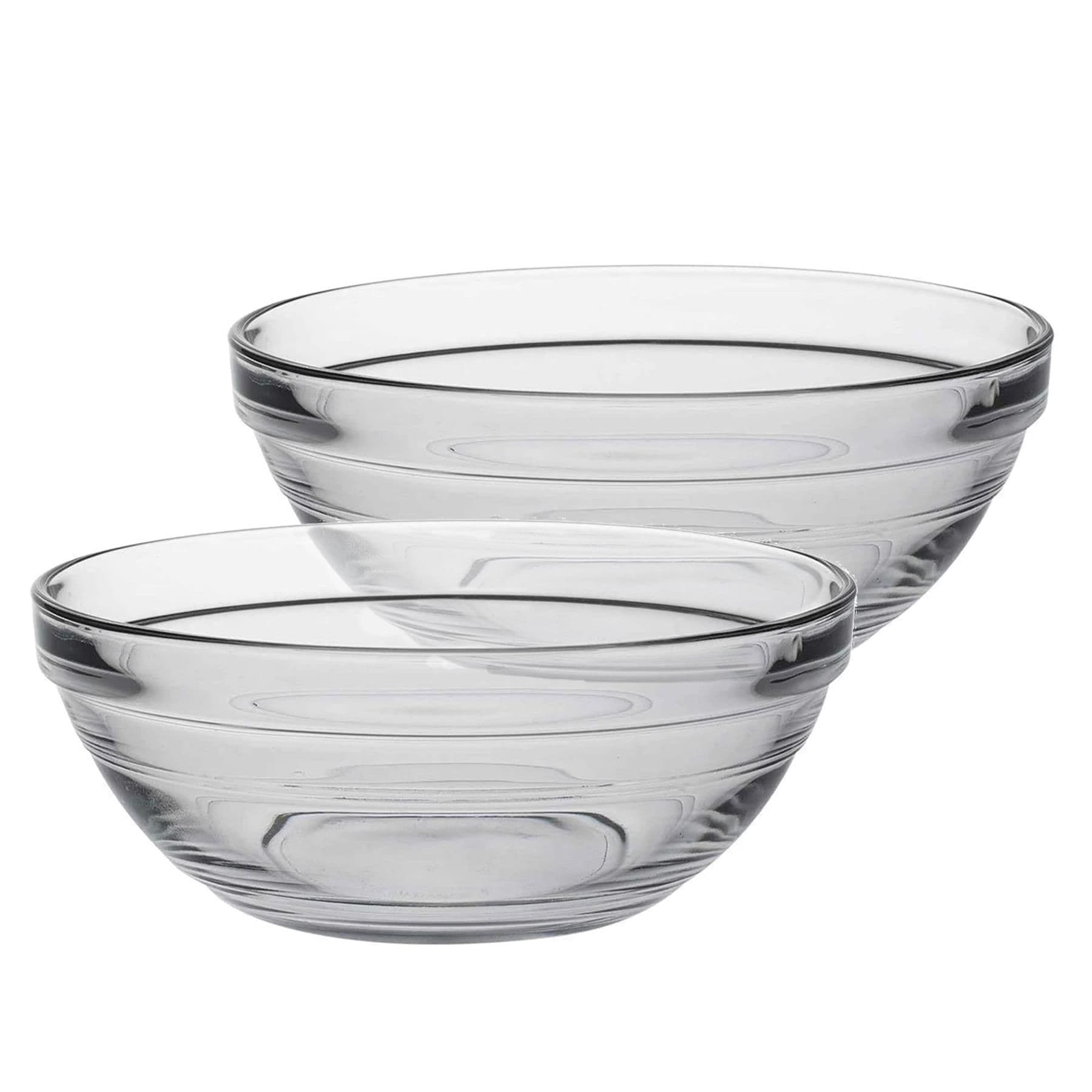 Lys Glass Stacking Bowls for Kitchen, Serving - 14cm (5.5") - Pack of 6