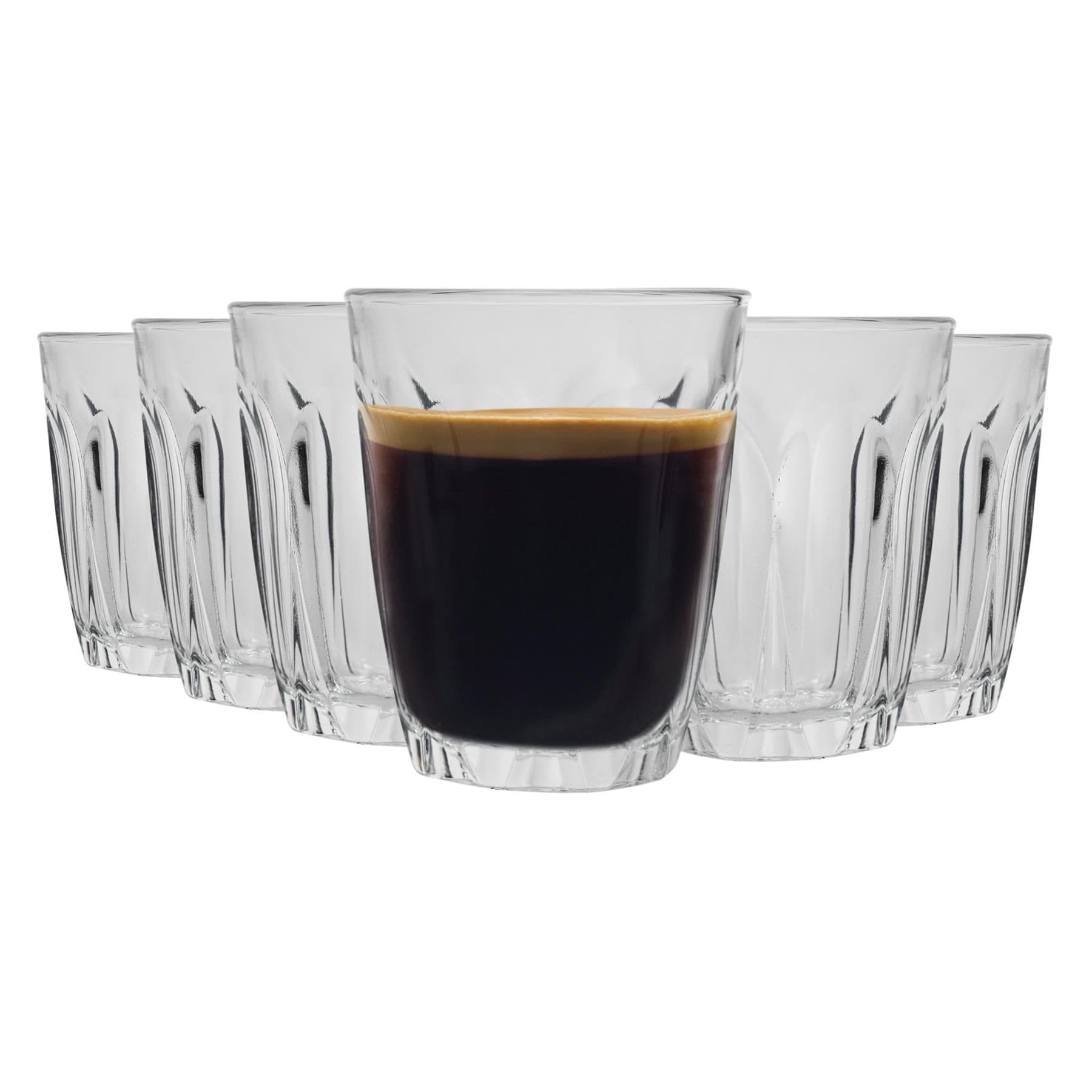 Provence Shot Glass Espresso Cups - 90ml Drinking Glasses - Pack of 12