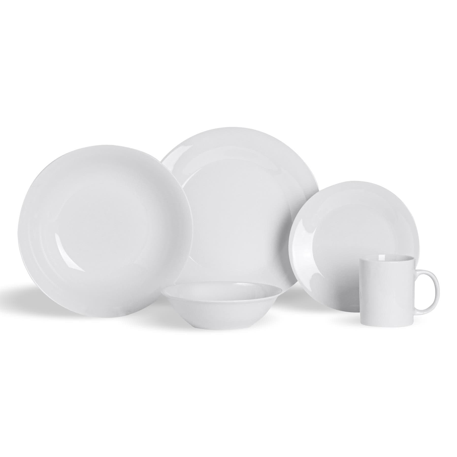 30 Piece Classic White Dinner Set