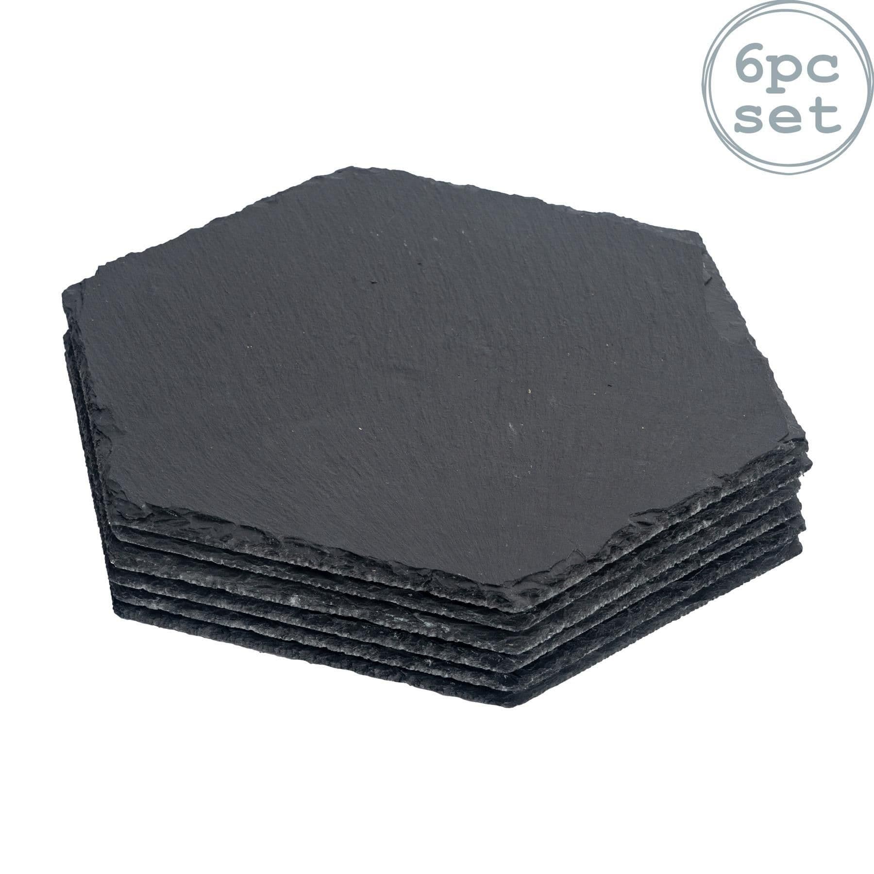 Hexagon Slate Placemats 30 x 26cm Pack of 6