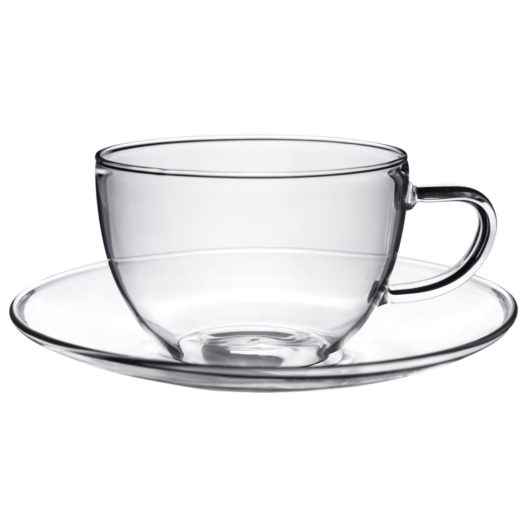 Glass Cappuccino Cup & Saucer Set - 260ml