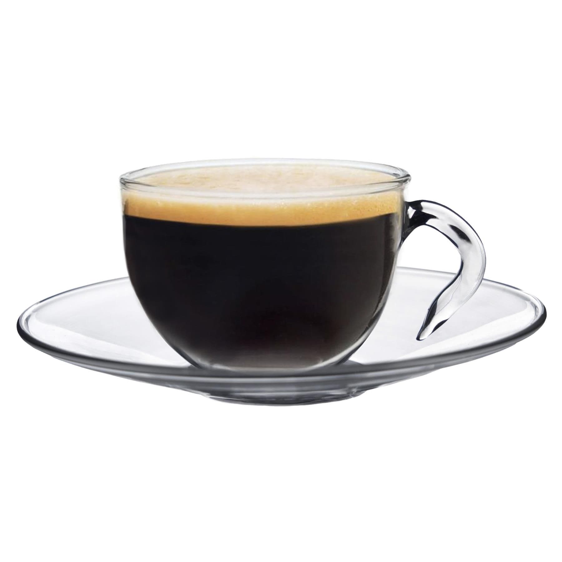 Glass Espresso Cup & Saucer Set - 60ml
