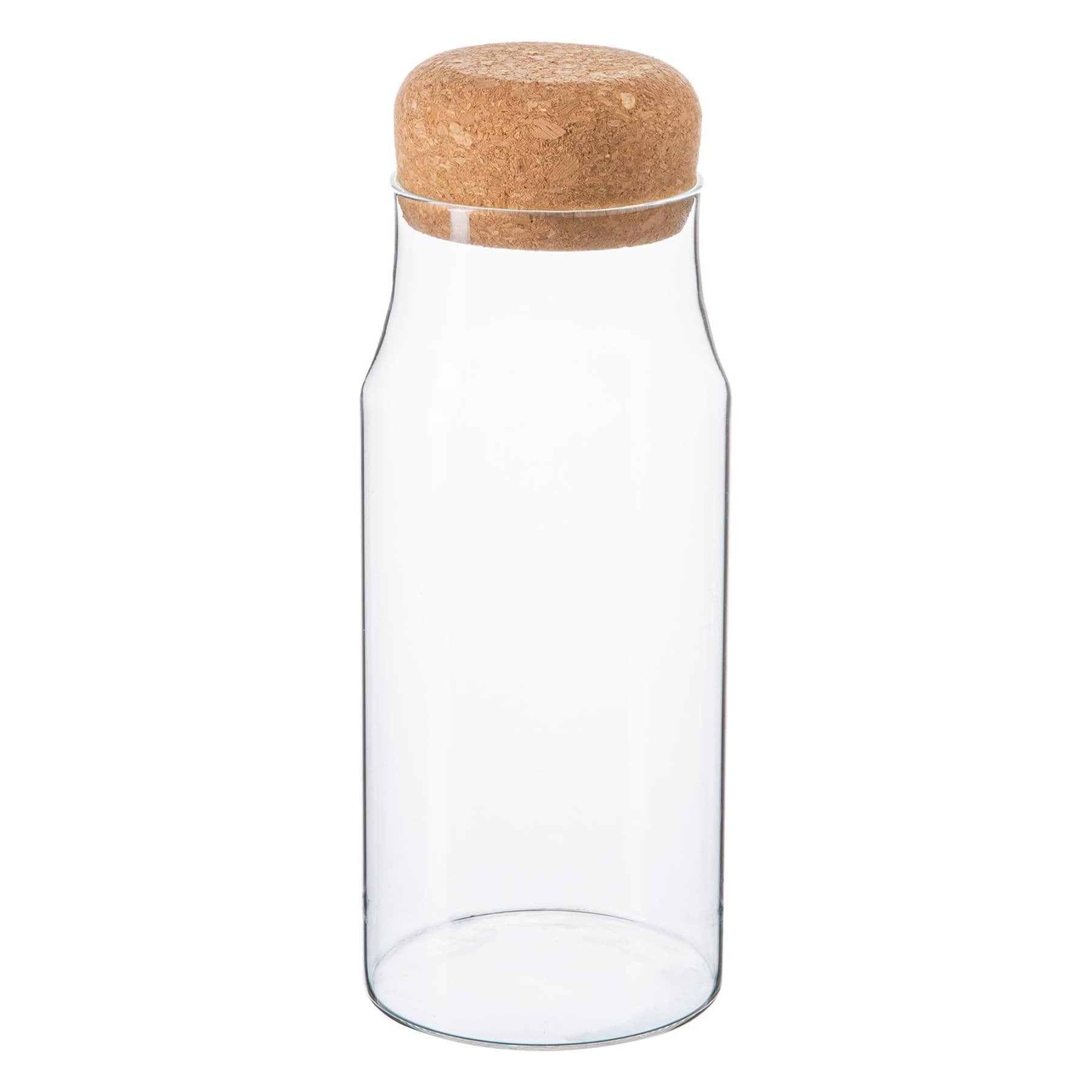 Glass Storage Bottle with Cork Lid 720ml
