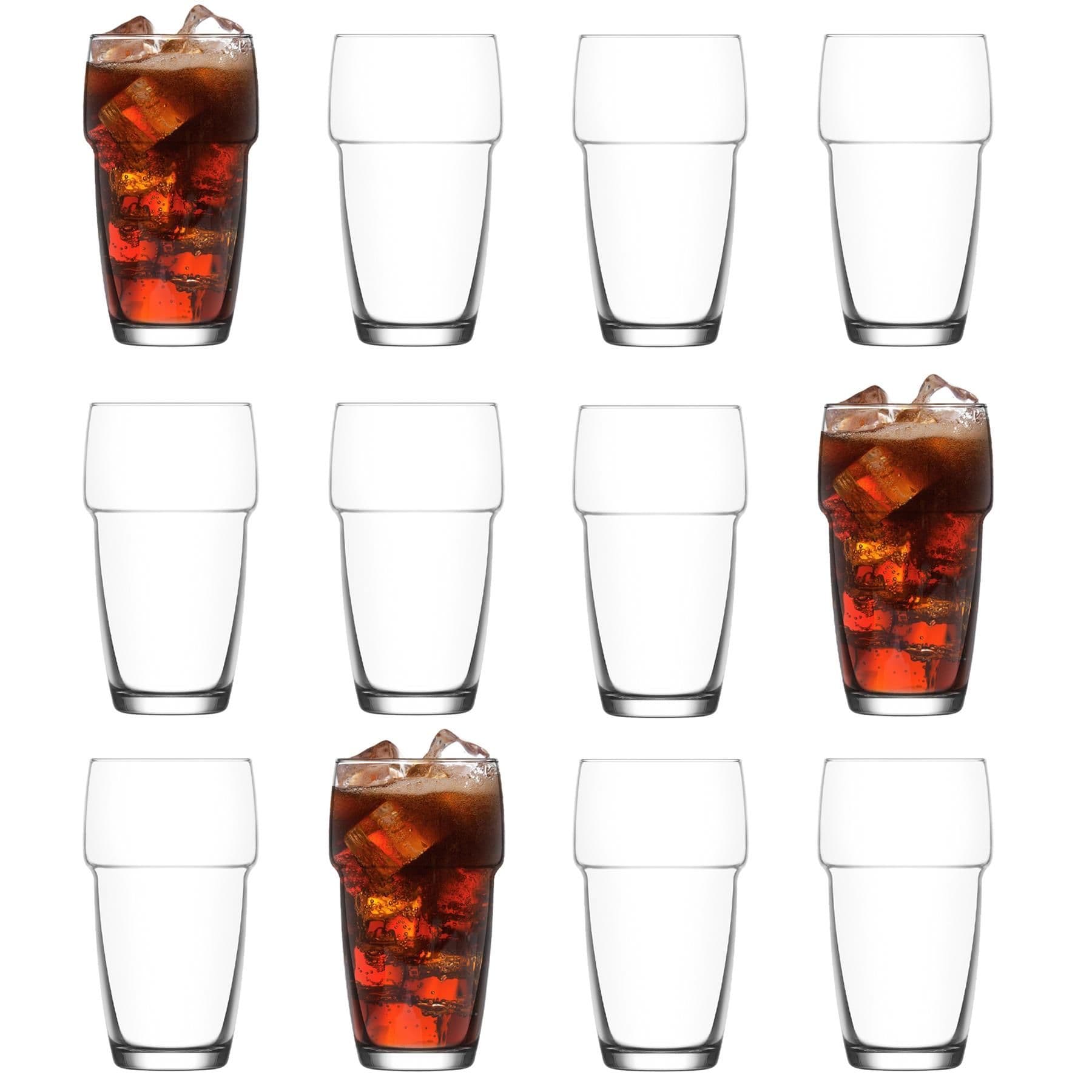 Galata Stacking Highball Glasses - 340ml - Clear - Pack of 12