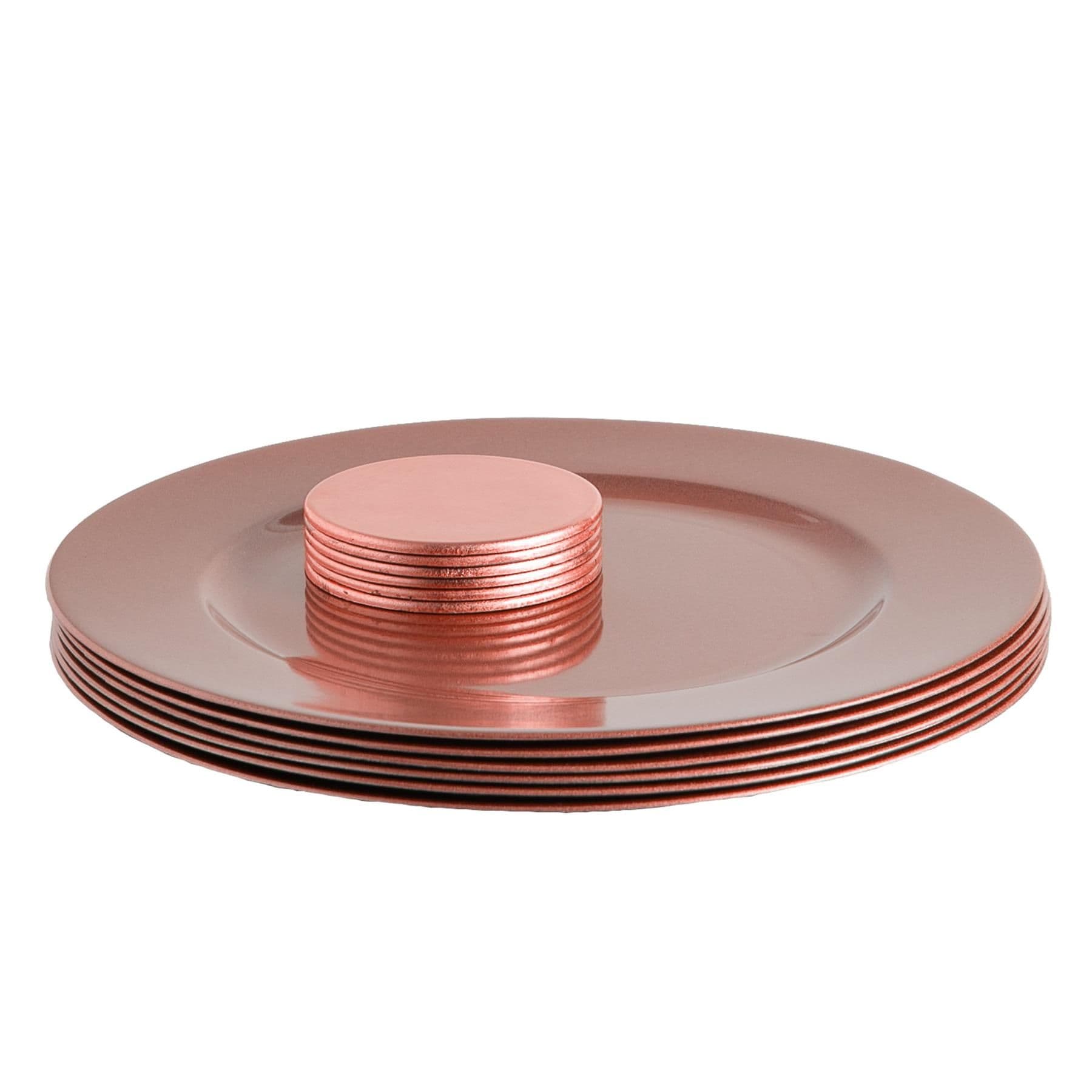 12 Piece Metallic Charger Plates Set