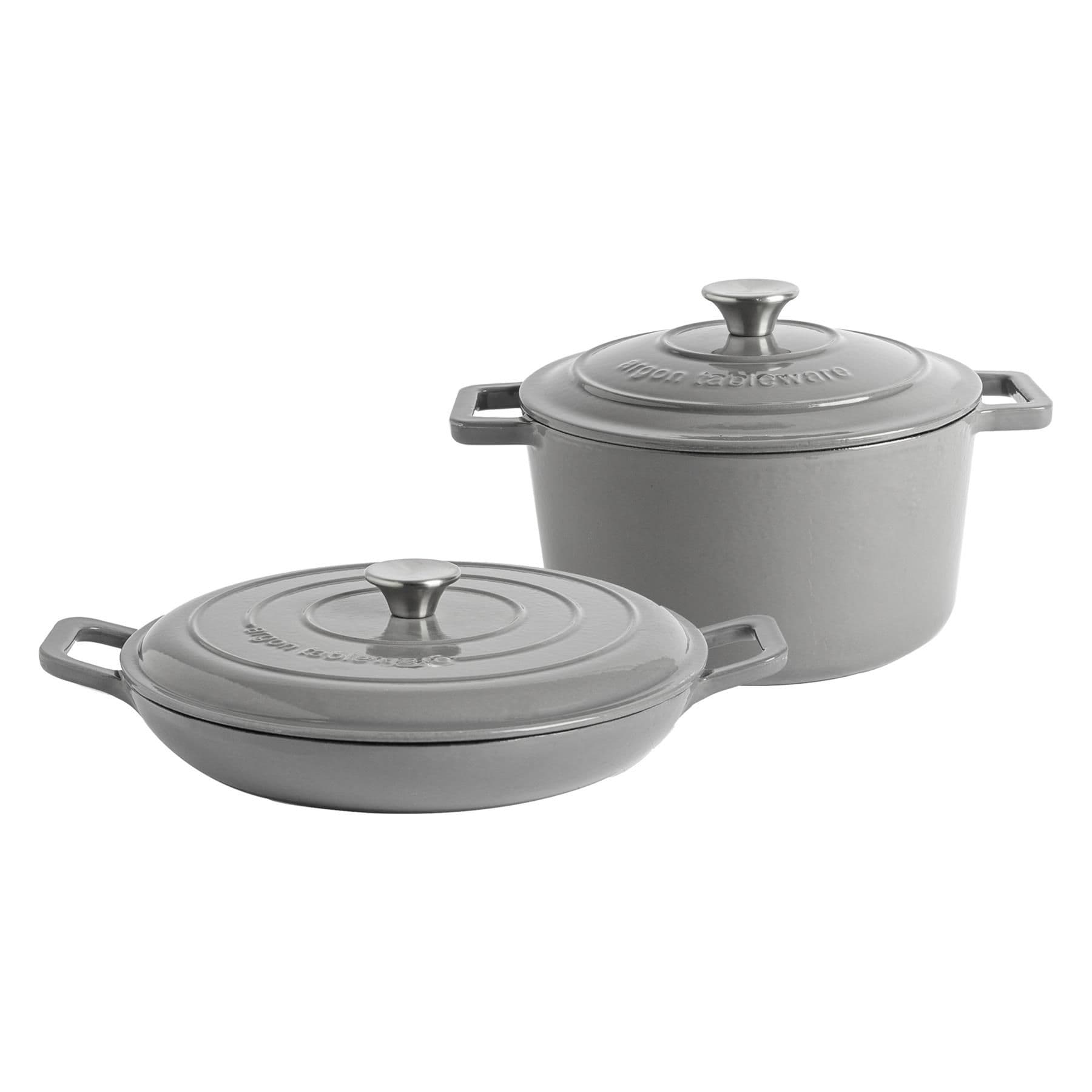 2 Piece Cast Iron Casserole Dish Set 2 Sizes