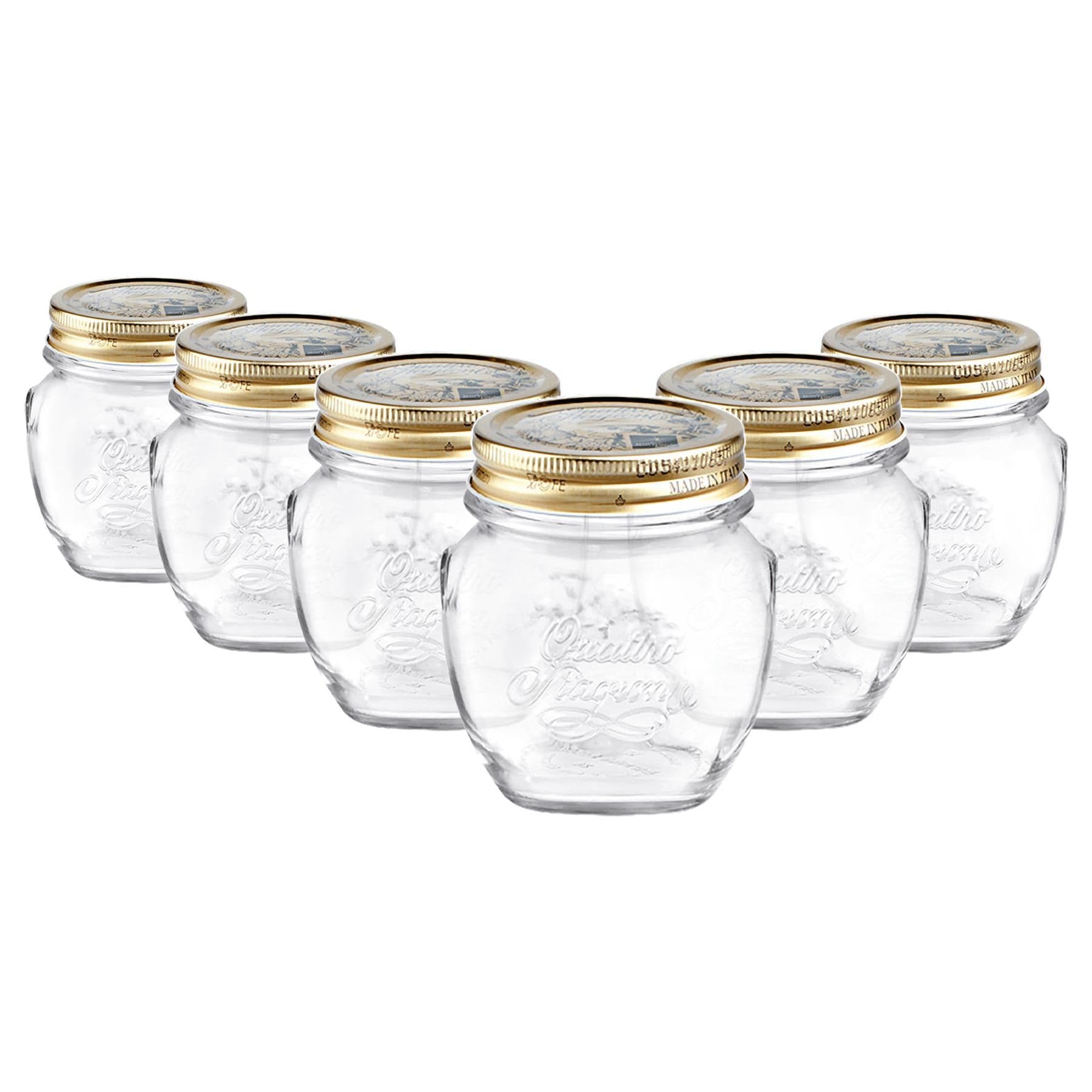 Quattro Stagioni Glass Storage Jars Pack 6