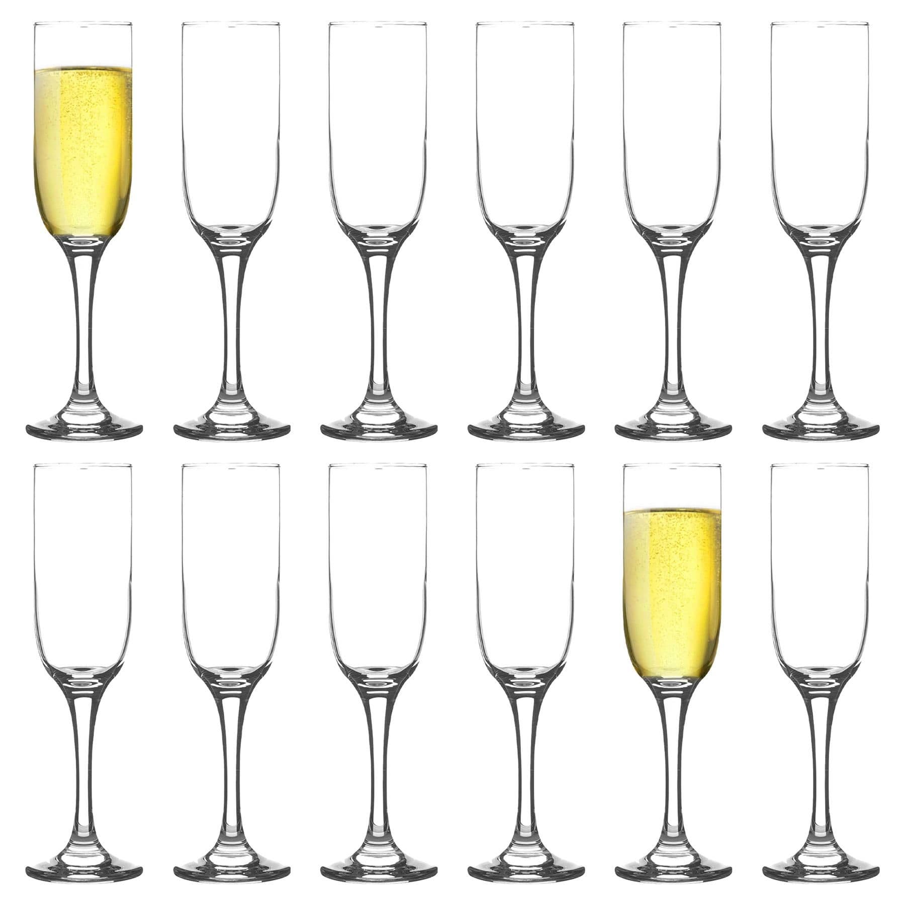Tokyo Glass Champagne Flutes - 210ml - Clear - Pack of 12