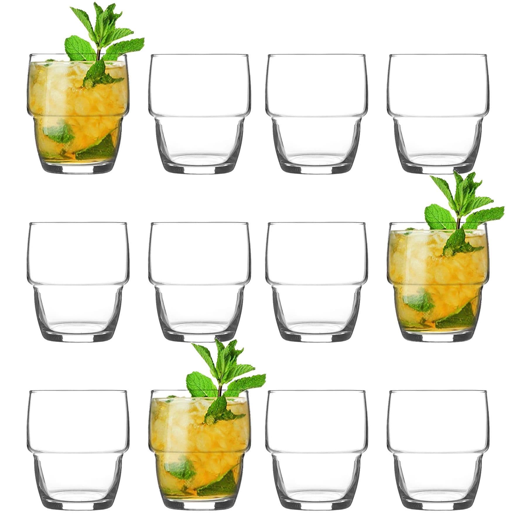Galata Stacking Tumbler Glasses - 285ml - Clear - Pack of 12
