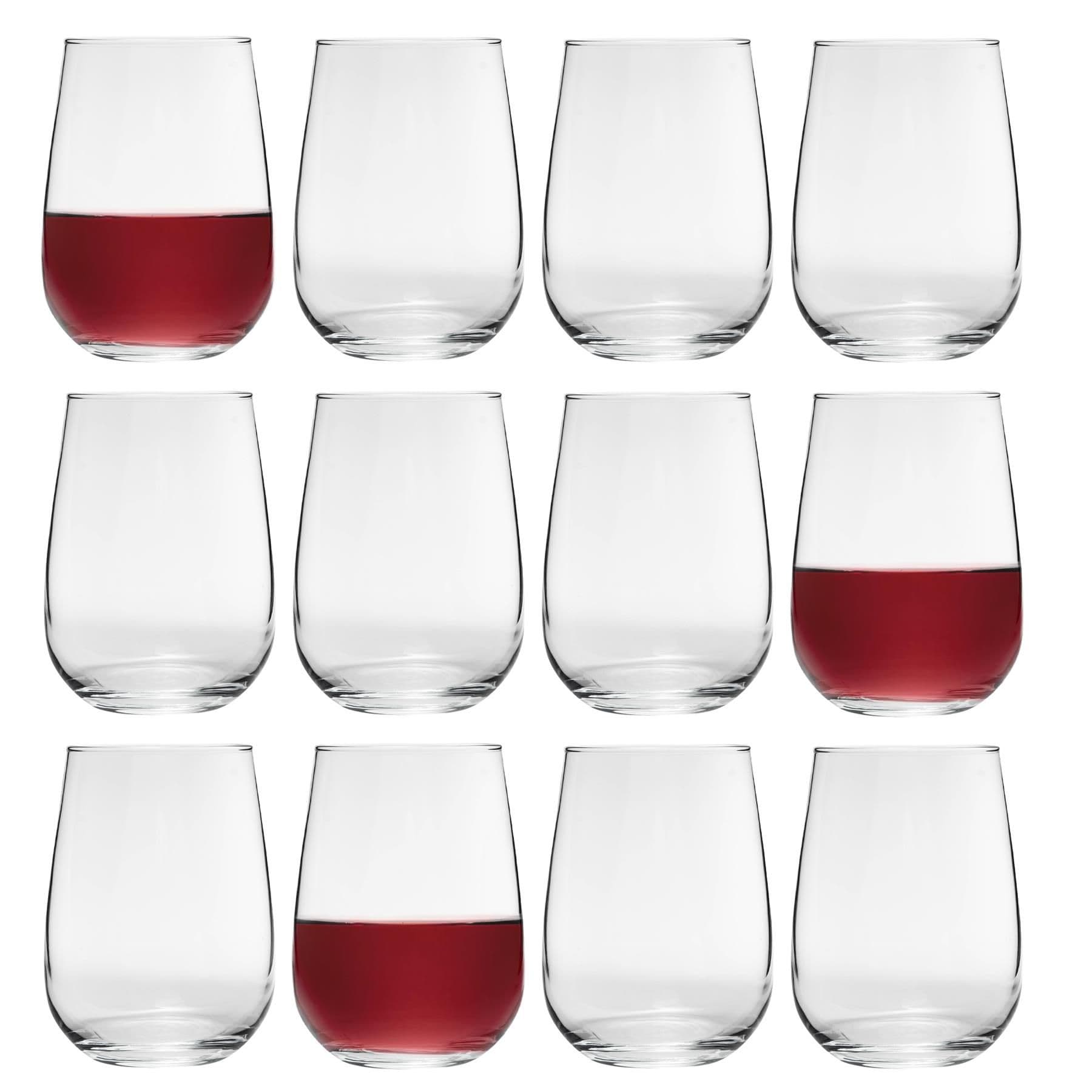 Gaia Extra Large Stemless Wine Glasses - 590ml - Clear - Pack of 12