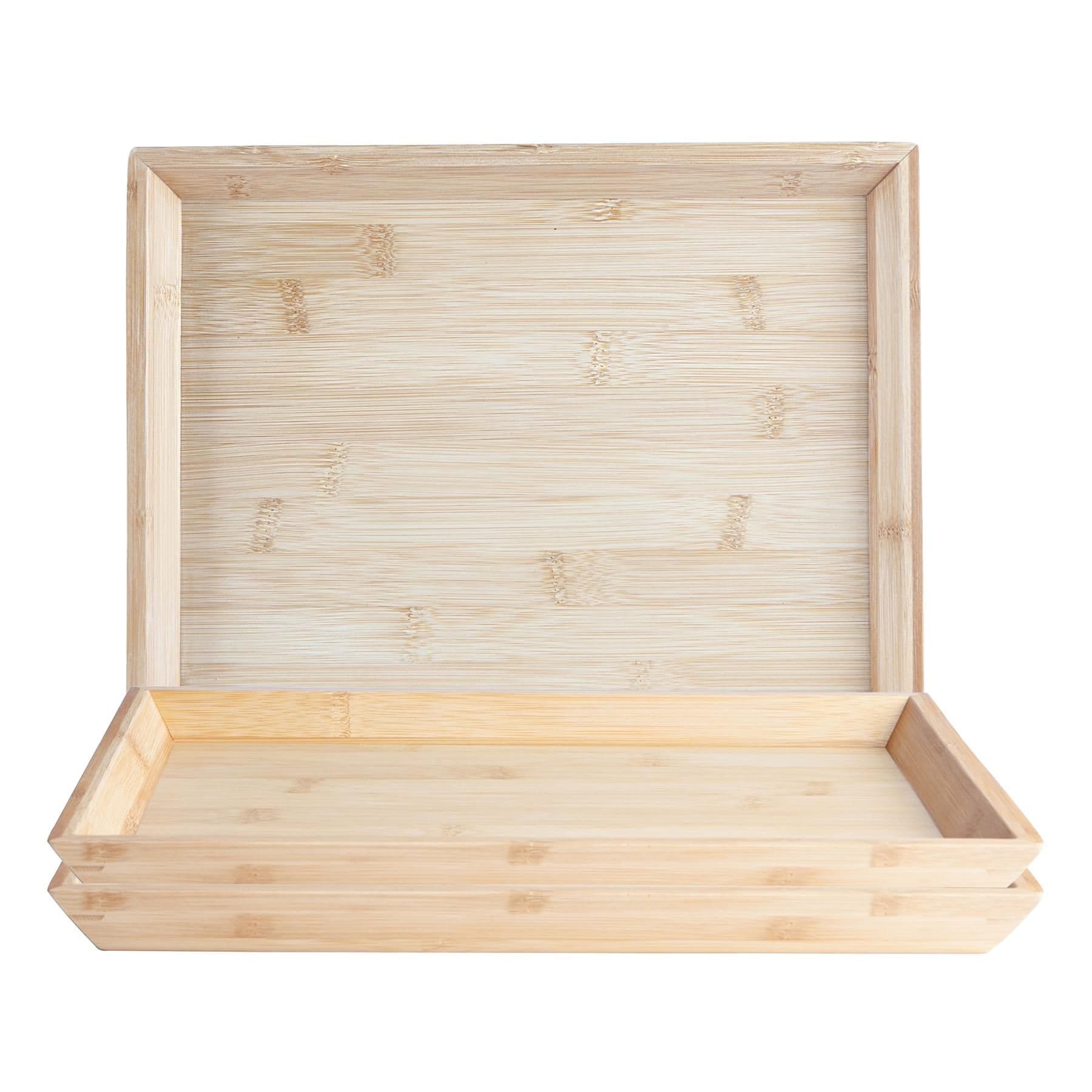 Bamboo Serving Tray 33 x 25cm Pack of 3