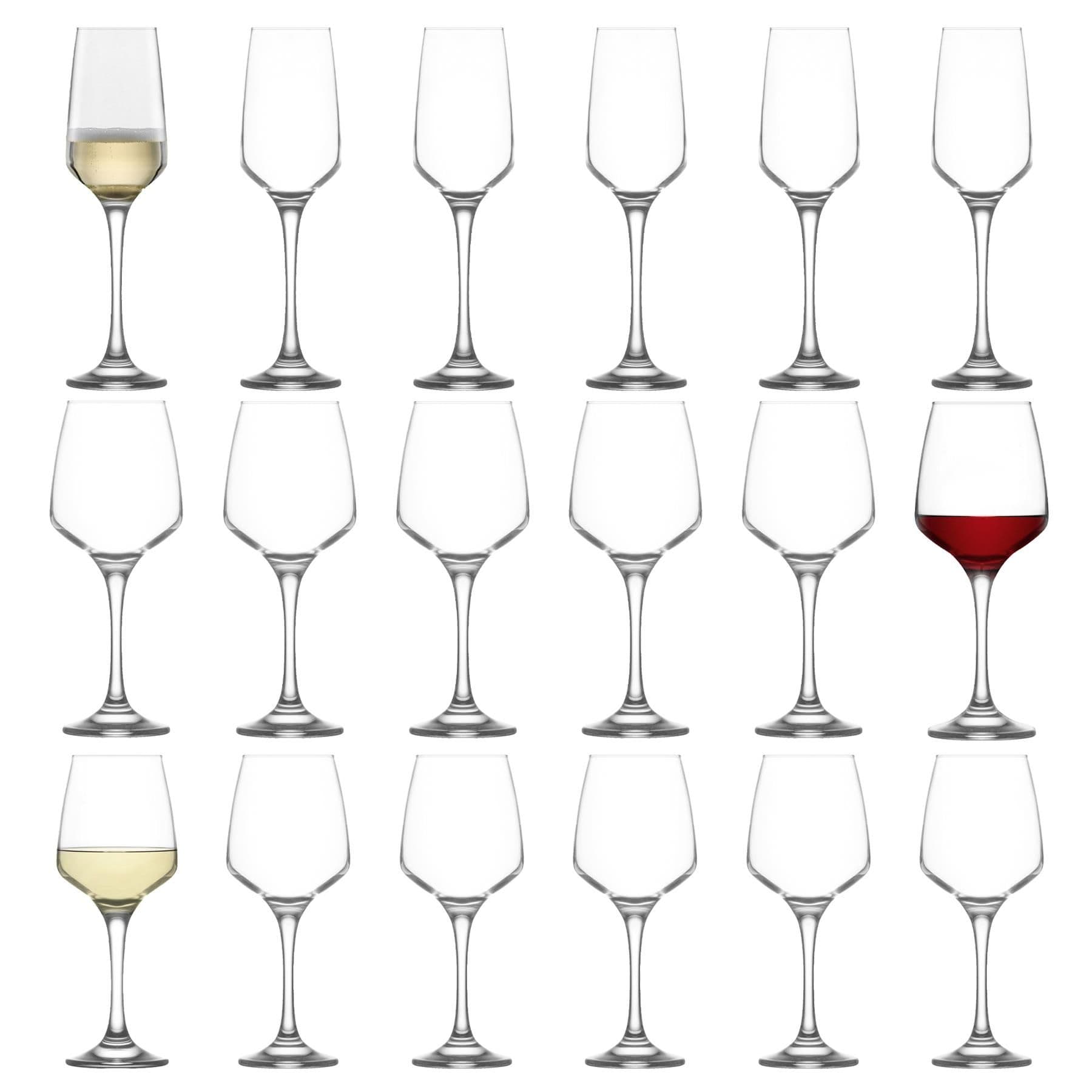 Lal Stemware 18 Piece Set - Clear