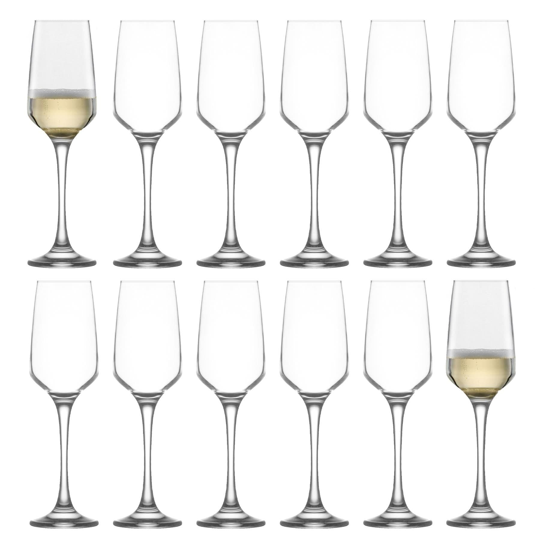 Lal Glass Champagne Flutes - 230ml - Clear - Pack of 12