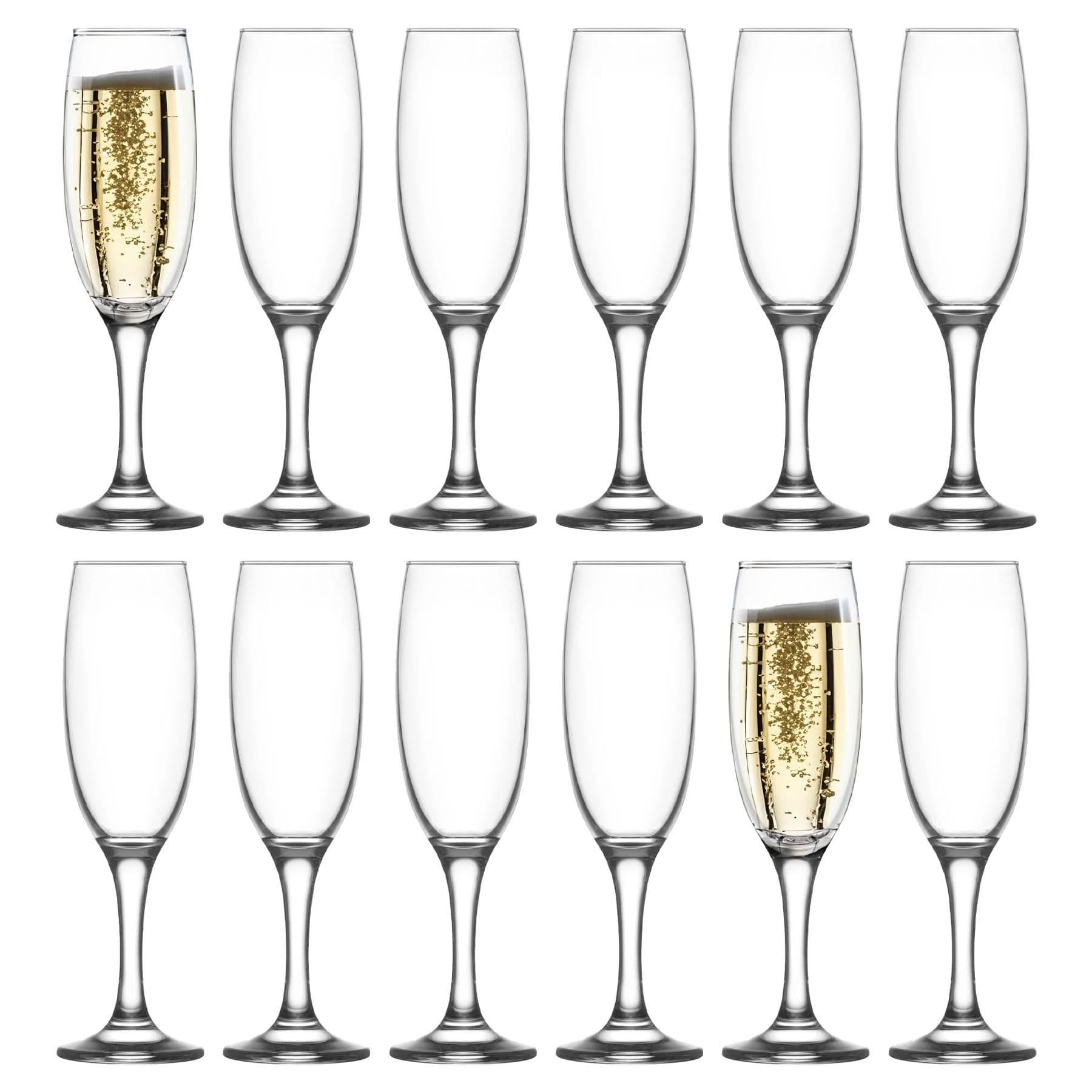 Empire Glass Champagne Flutes - 220ml - Pack of 12