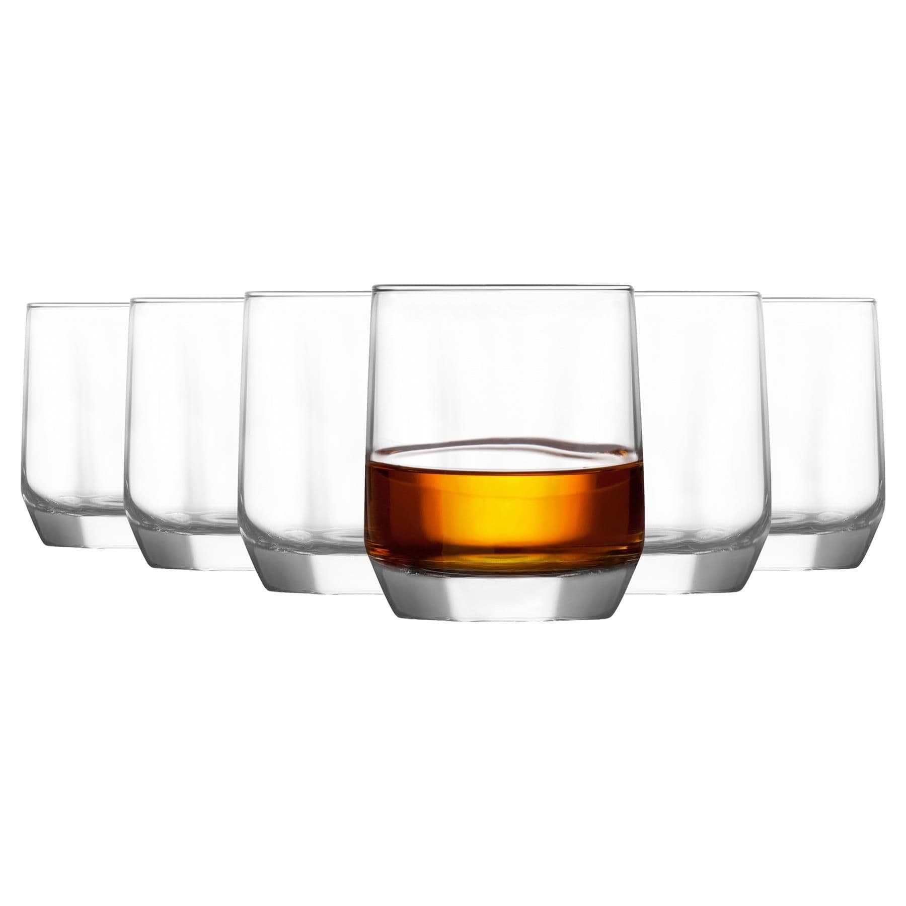 Diamond Whisky Glasses - 215ml - Clear - Pack of 12