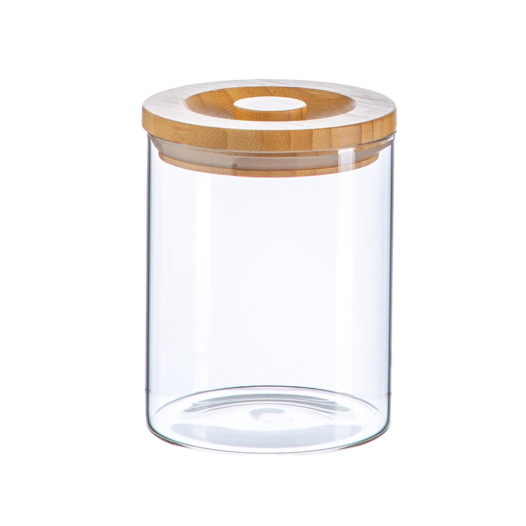 Scandi Storage Jar with Wooden Lid 750ml