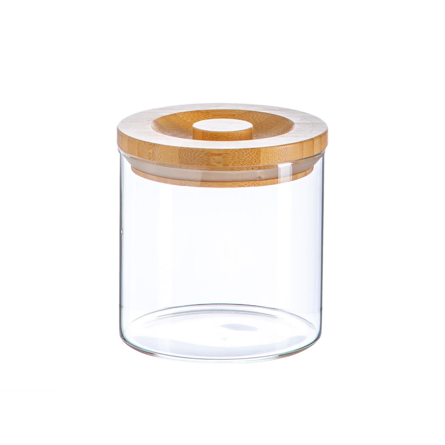 Scandi Storage Jar with Wooden Lid 550ml