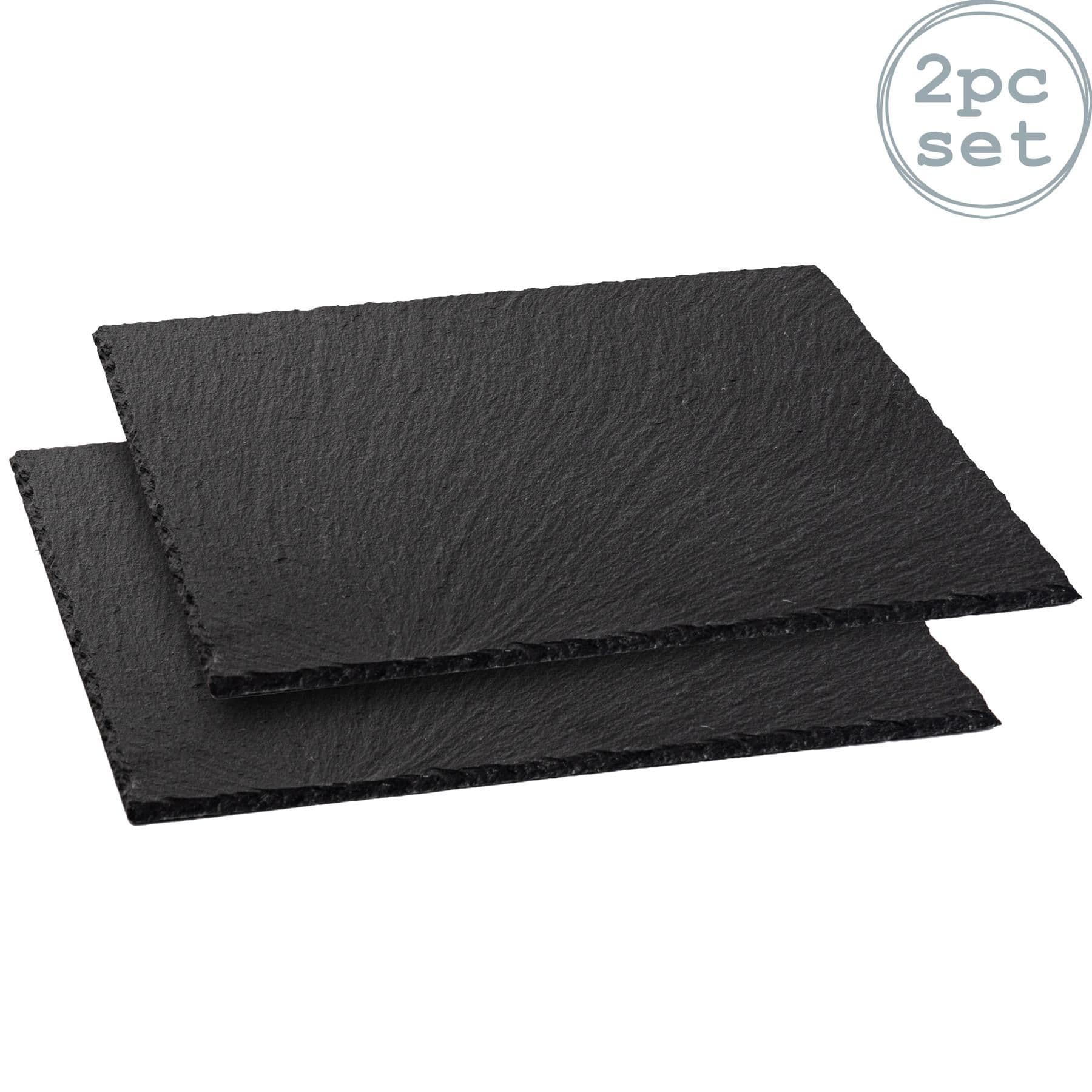 Square Slate Serving Platters 33cm Pack of 2