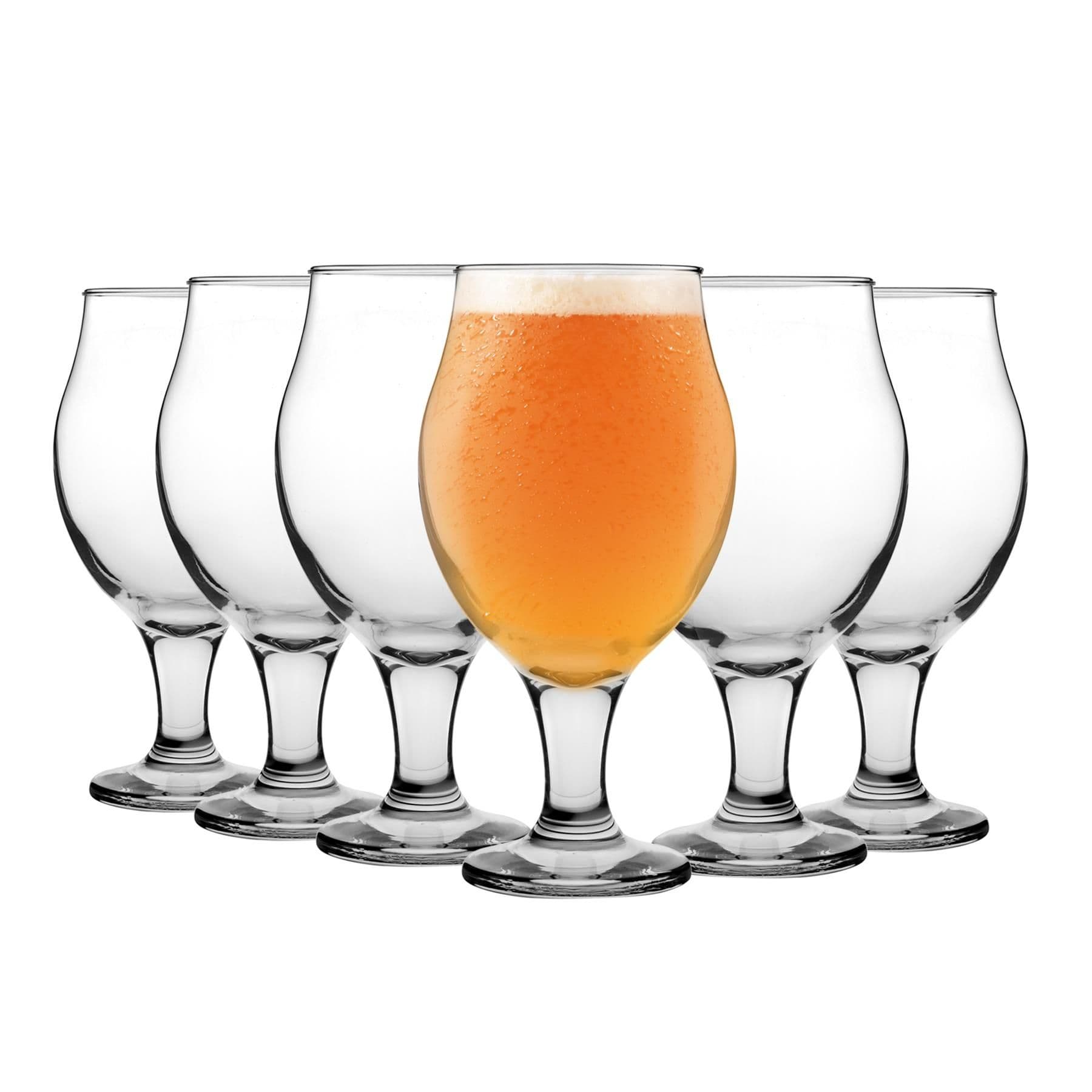 Angelina Tulip Beer Glasses - 570ml - Clear - Pack of 24