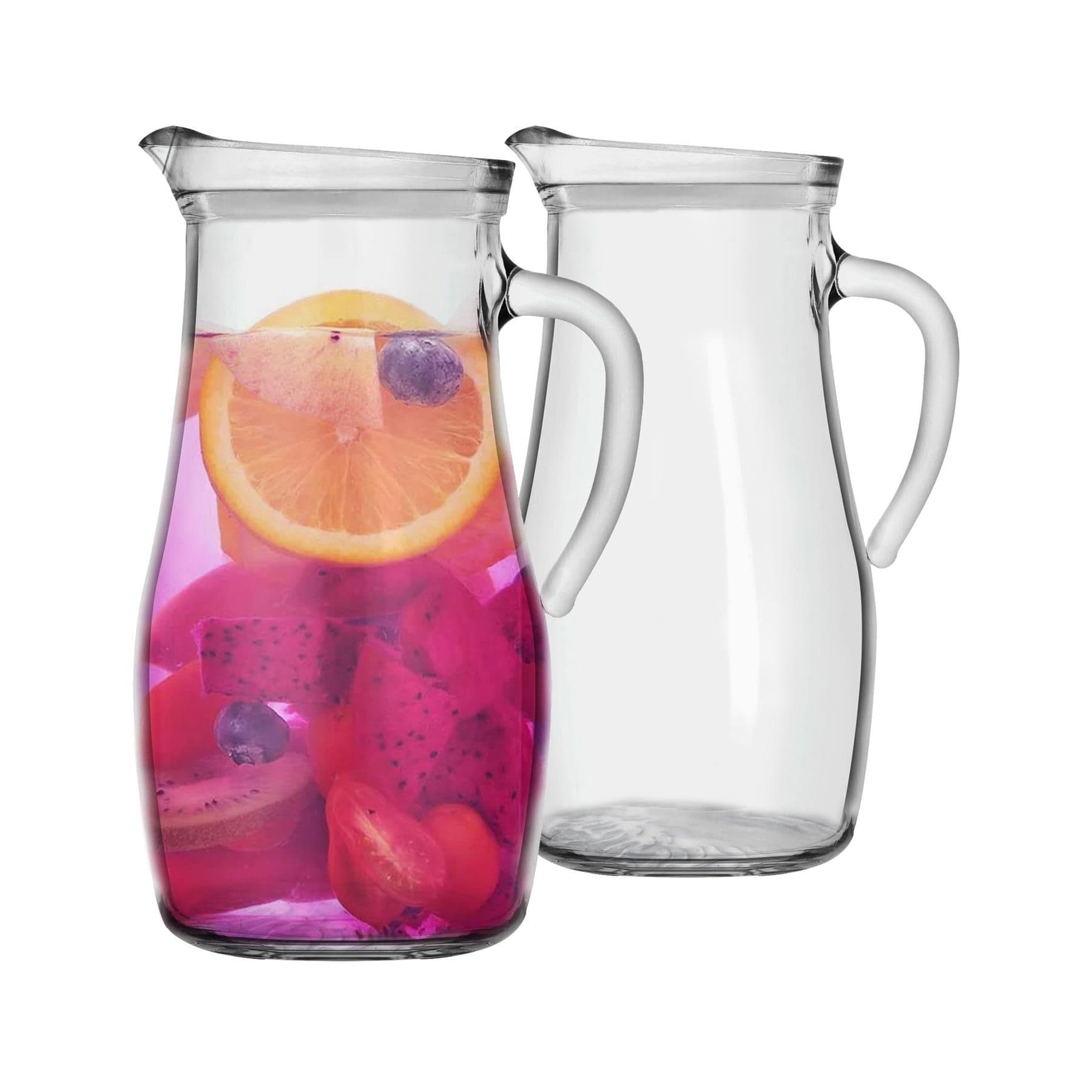 Tallo Glass Water Jugs - 1.8 Litre - Pack of 2