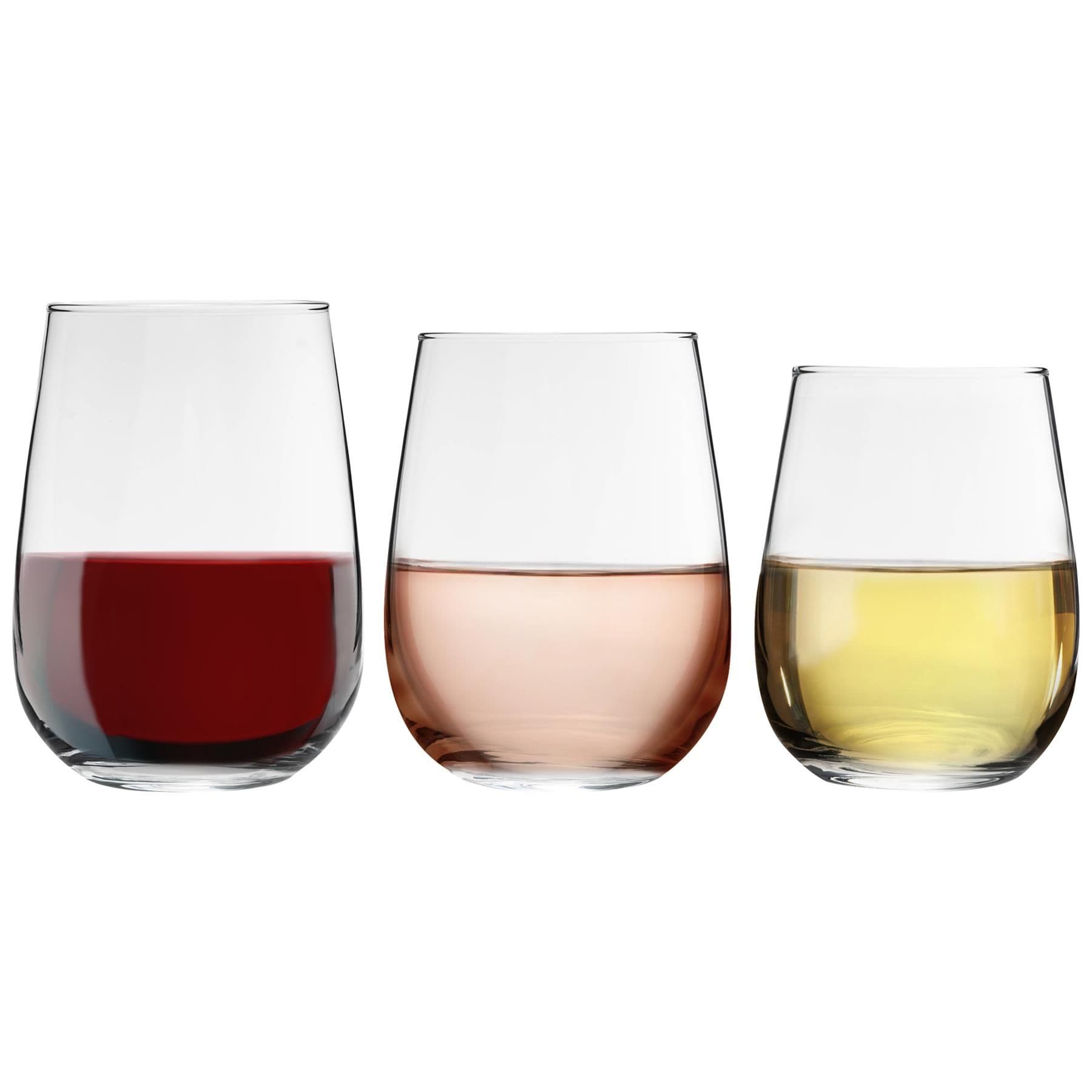 18 Piece Corto Stemless Wine Glasses Set