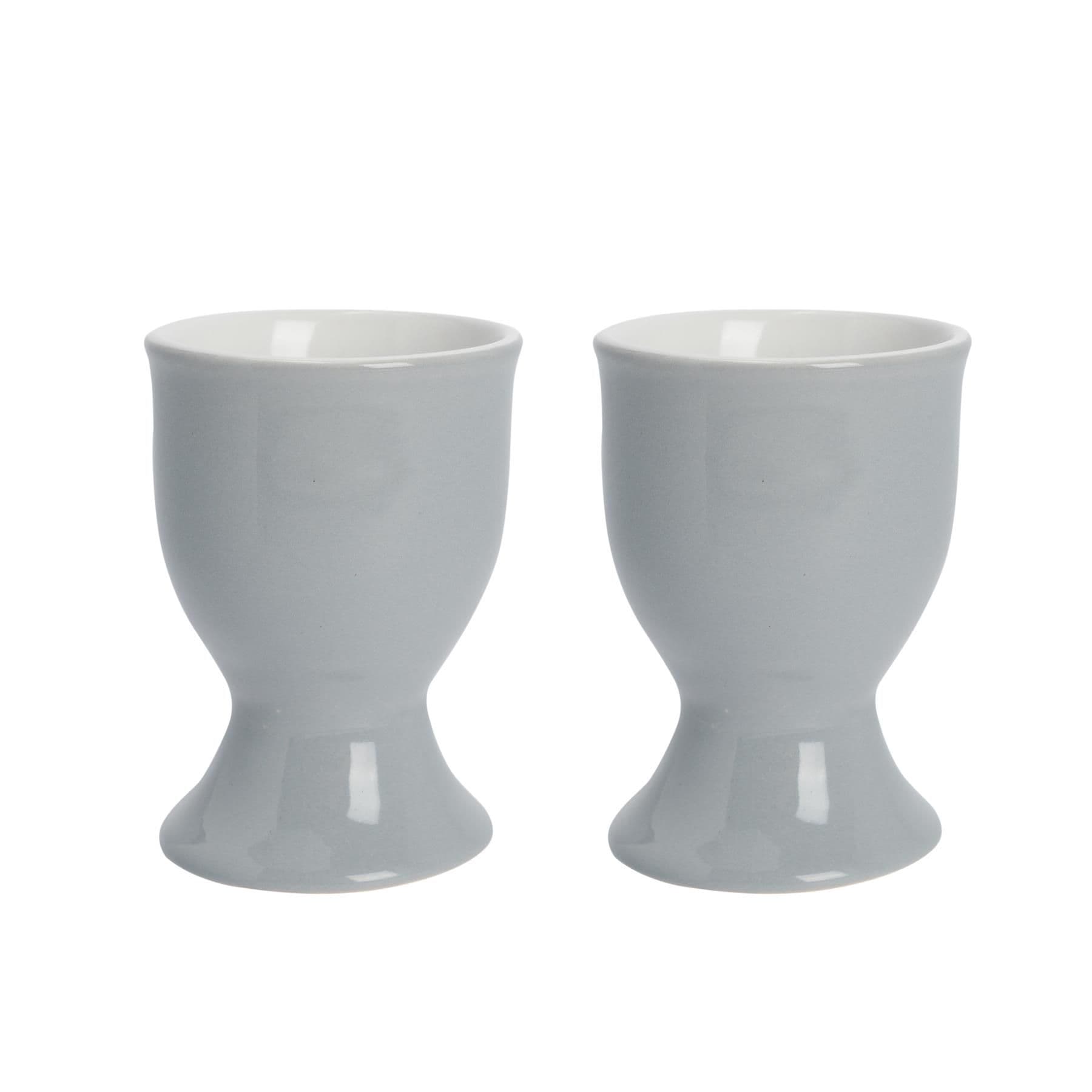 Coloured Egg Cups 5cm Grey Pack of 2