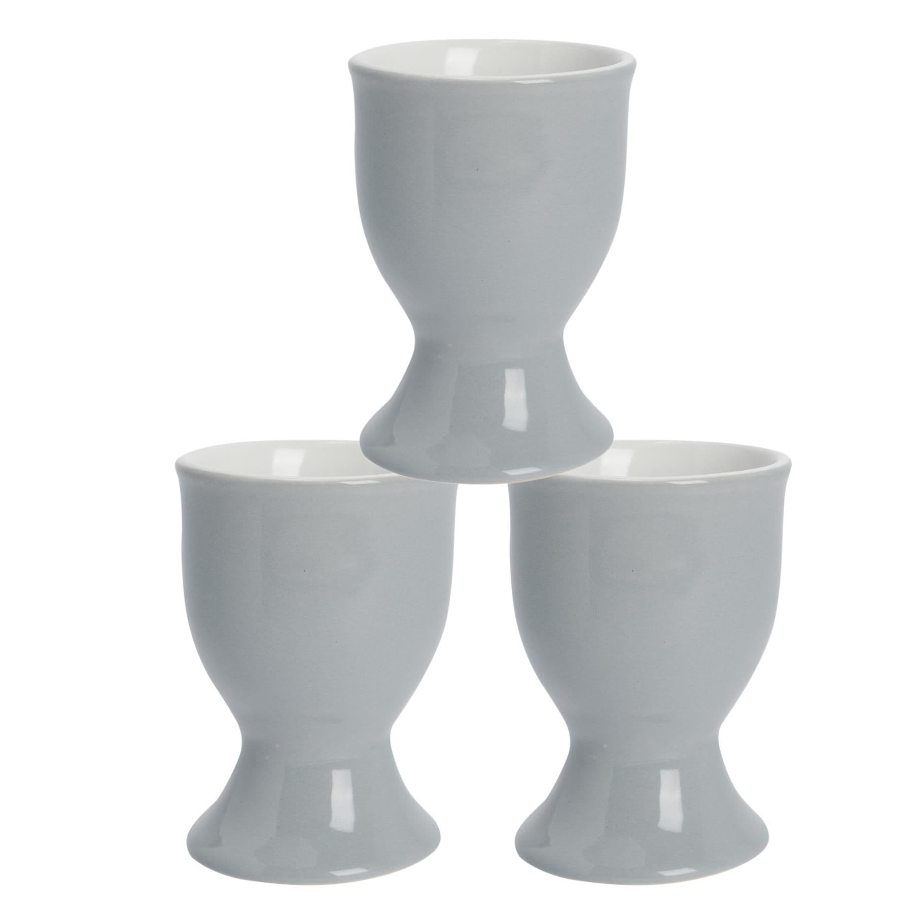 Coloured Egg Cups 5cm Grey Pack of 6