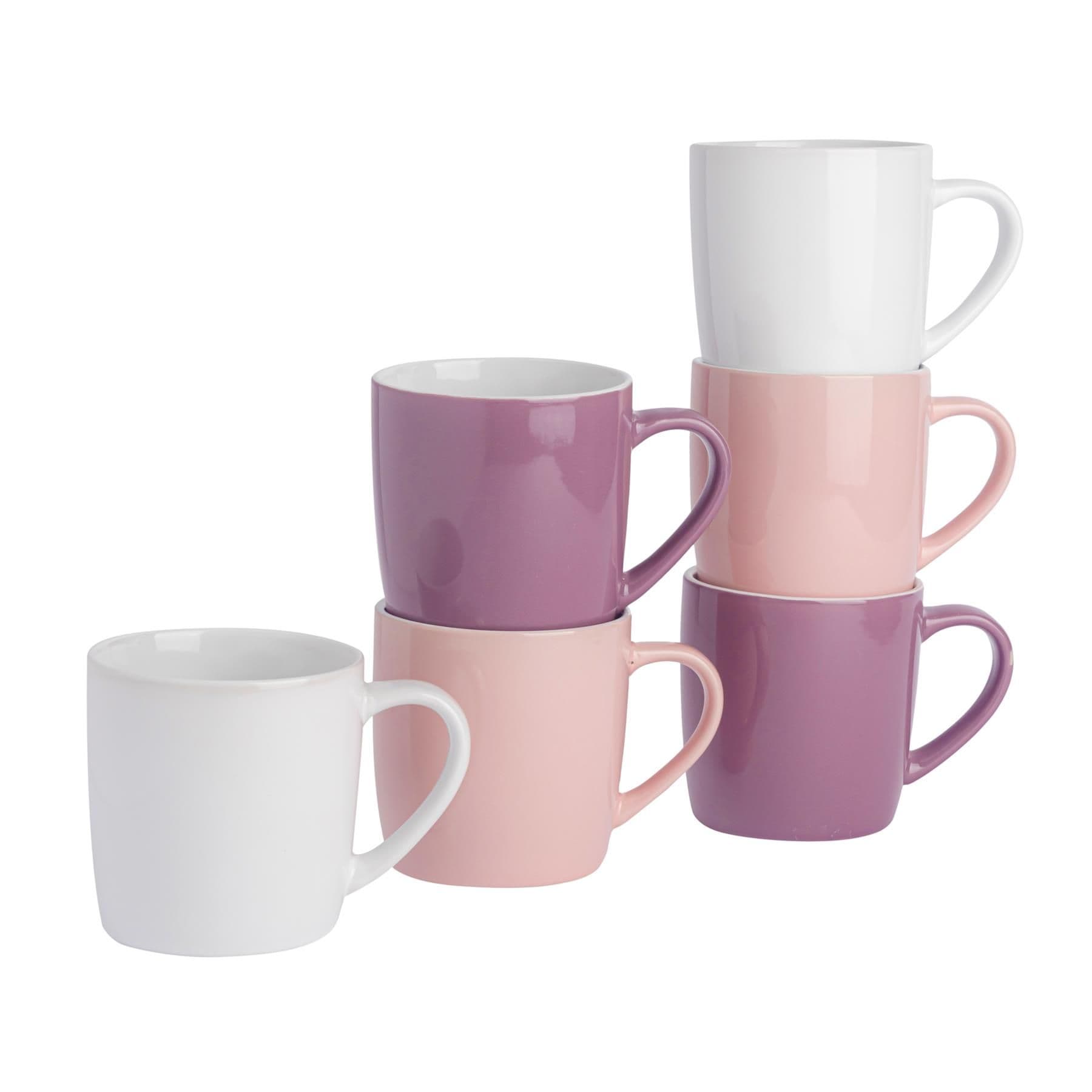 Coloured Coffee Mugs - 350ml - Gradient - Pack of 6