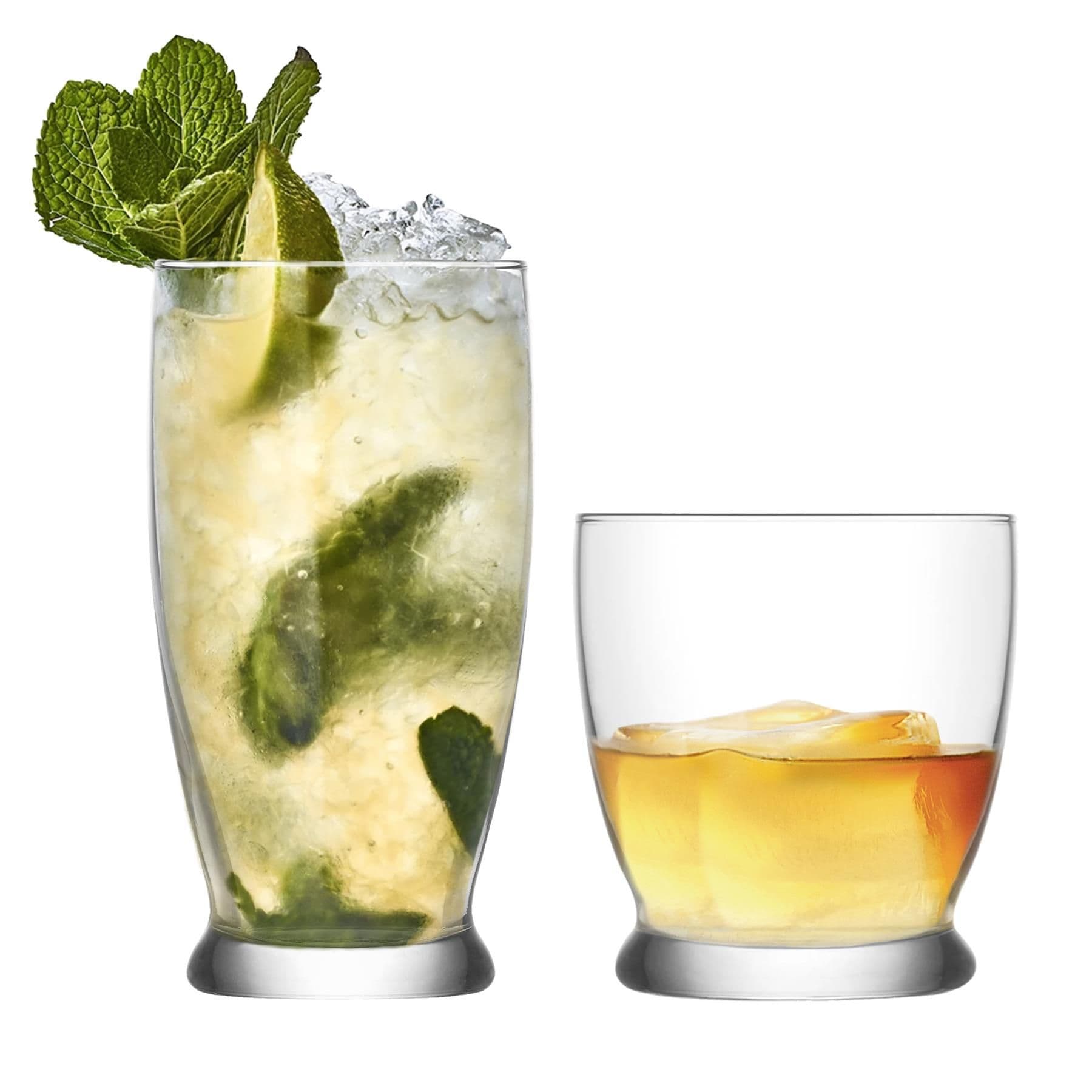 Roma Glassware 12 Piece Set - Clear