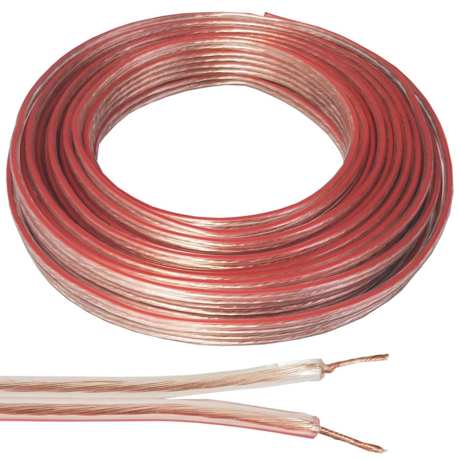 10m 0.75mm Speaker Cable 19 AWG Home Cinema Hi-Fi Audio Surround Sound CCA Wire Reel