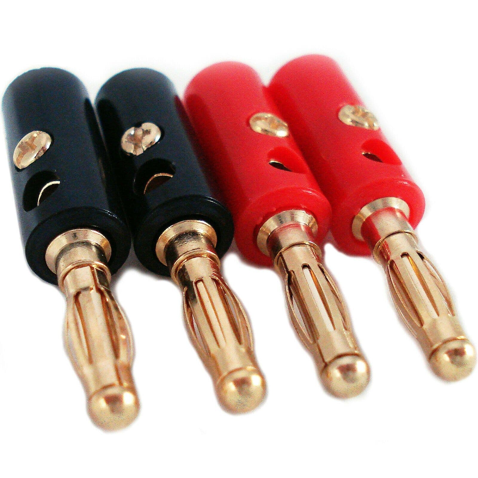 20x 4mm Banana Plugs Plated & Best Value Speaker Cable Amp Connectors 5.1