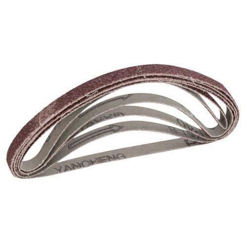 QTY 5 10mm x 330mm 40 Grit Sanding Belts Belt Sander
