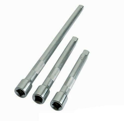 3 Piece 1/2" Inch Drive Shaft Extension Bar Set 75mm 150mm 250mm