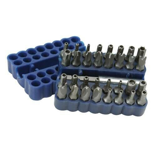 33 Piece 25mm Security Bit Set Bis Holder TORX Spanner TRX Hex Tamper Proof