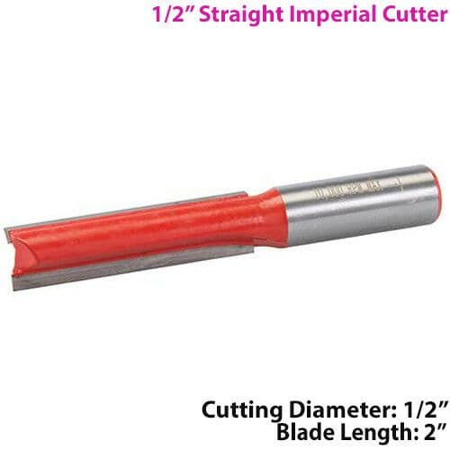 ½" SHANK ½" x 2" Tungsten Carbide Straight Router Bit Worktop Wood Cutter